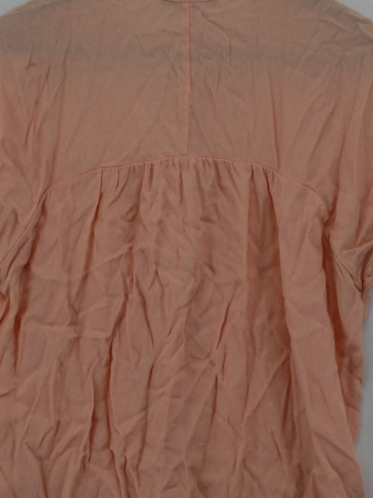 Oliver Bonas Women's Top L Orange 100% Viscose Short Sleeve Round Neck Basic - Image 3