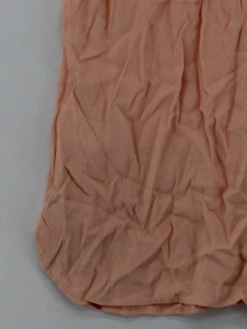 Oliver Bonas Women's Top L Orange 100% Viscose Short Sleeve Round Neck Basic - Image 4