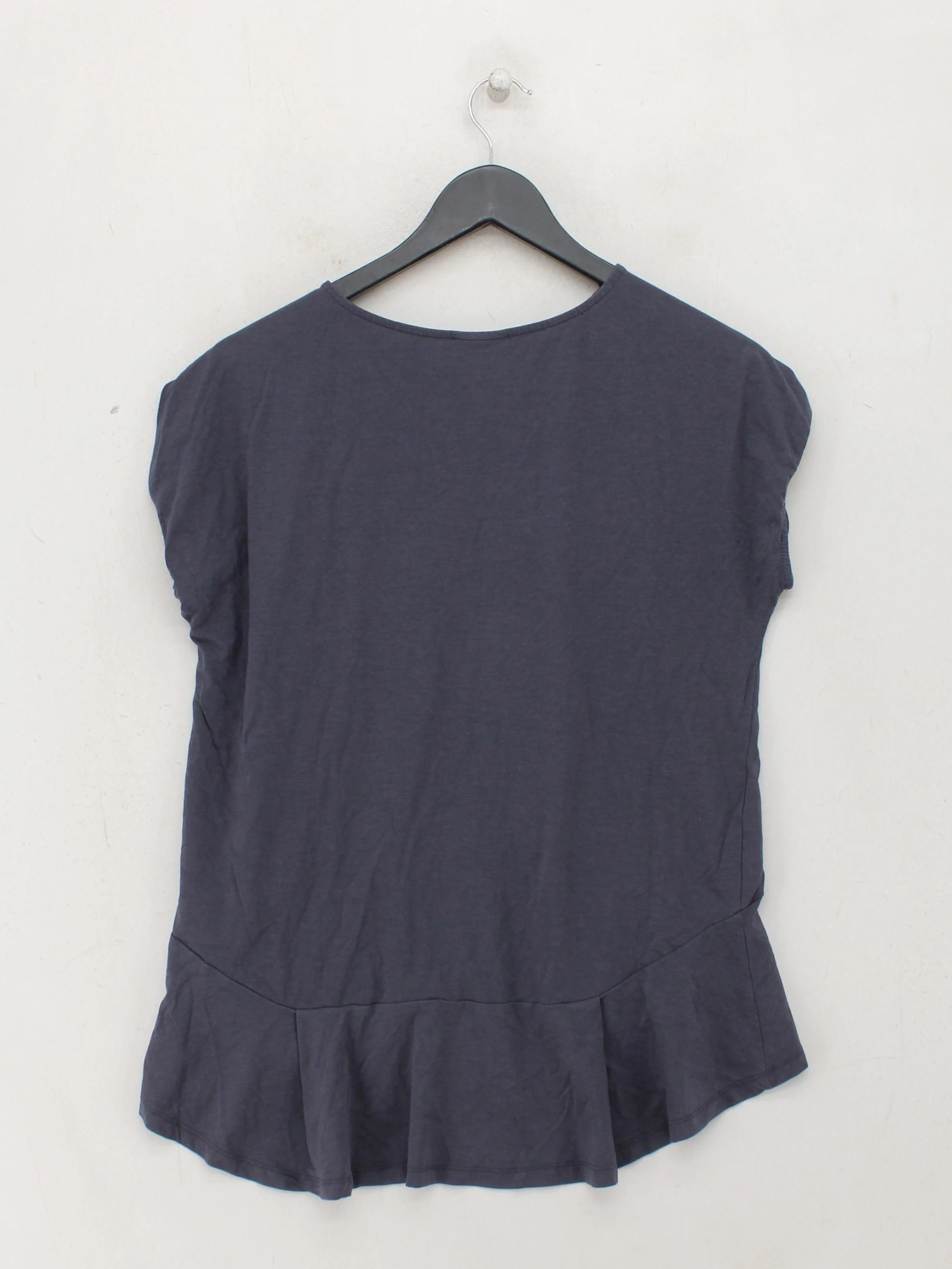Oliver Bonas Women's Top UK 10 Grey Cotton with Viscose, Elastane Basic - Image 2