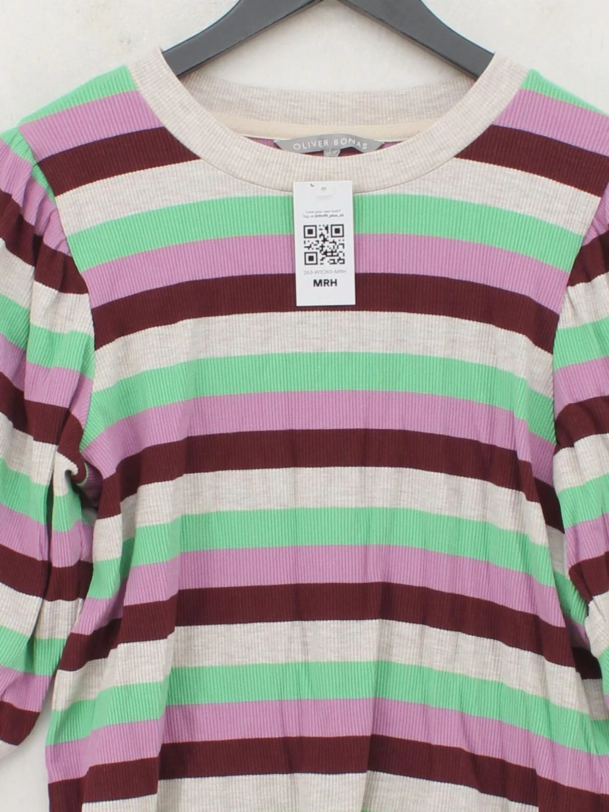 Oliver Bonas Women's Top UK 10 Multi Viscose with Polyester, Elastane Basic - Image 3