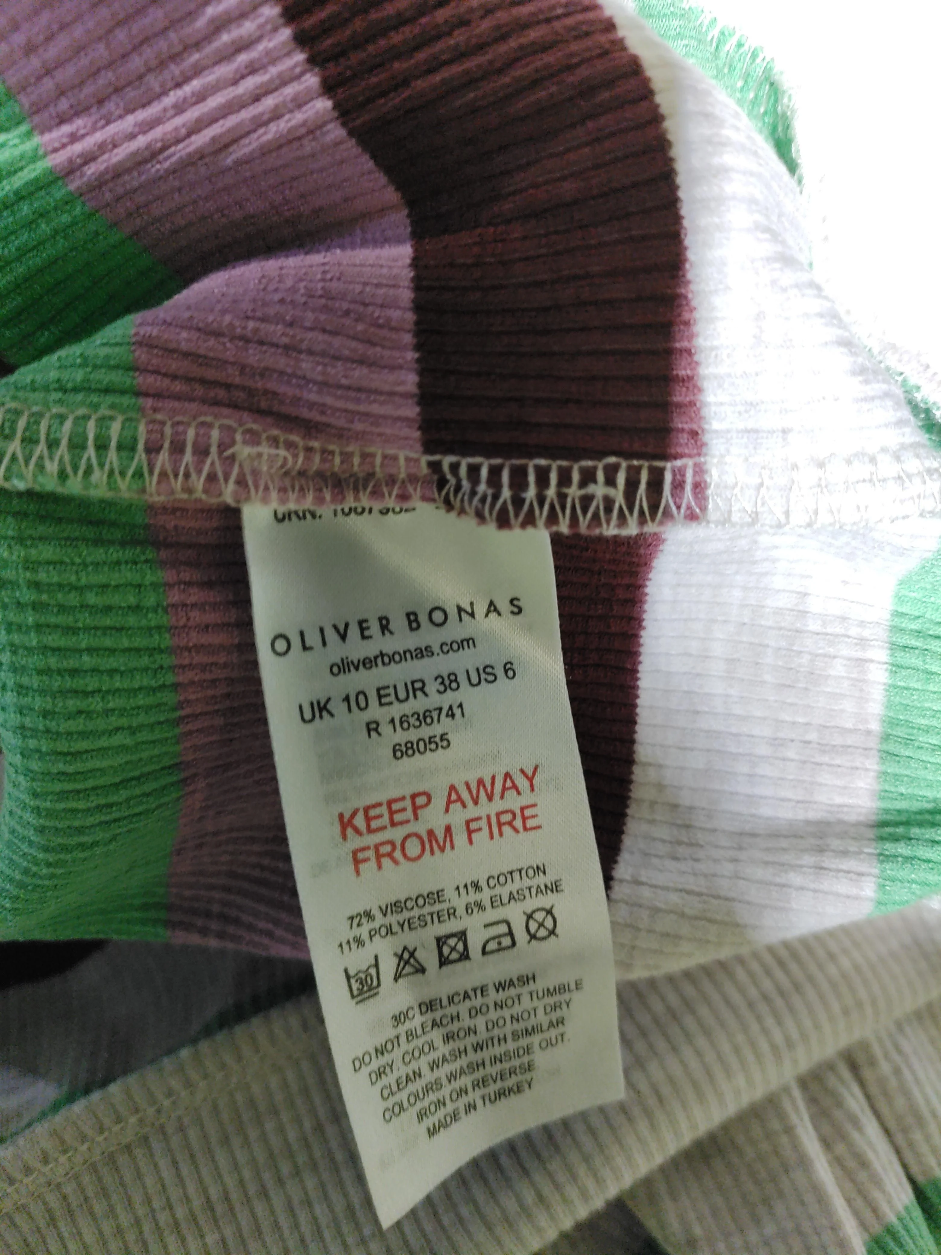 Oliver Bonas Women's Top UK 10 Multi Viscose with Polyester, Elastane Basic - Image 6