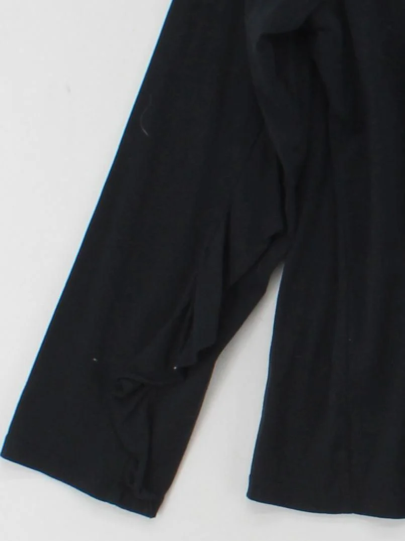 Oliver Bonas Women's Top UK 12 Black Cotton with Lyocell Modal, Elastane Basic - Image 4