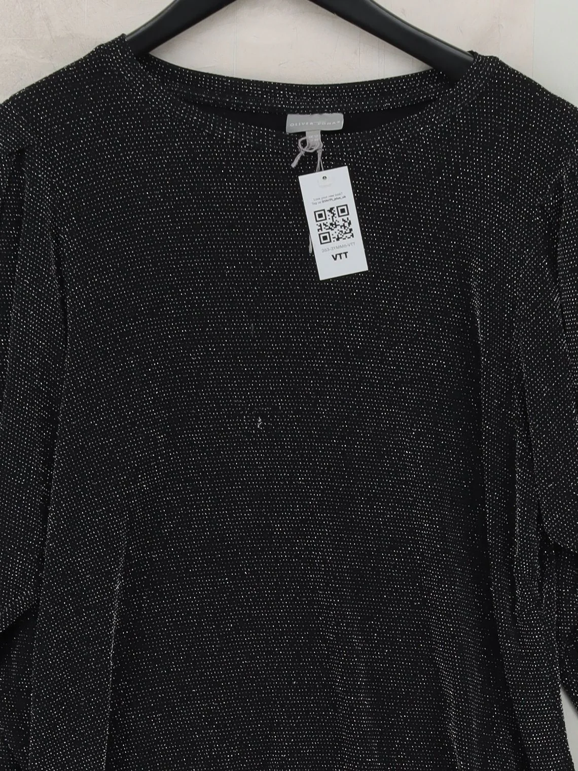 Oliver Bonas Women's Top UK 12 Black Polyamide with Elastane, Other Basic - Image 3