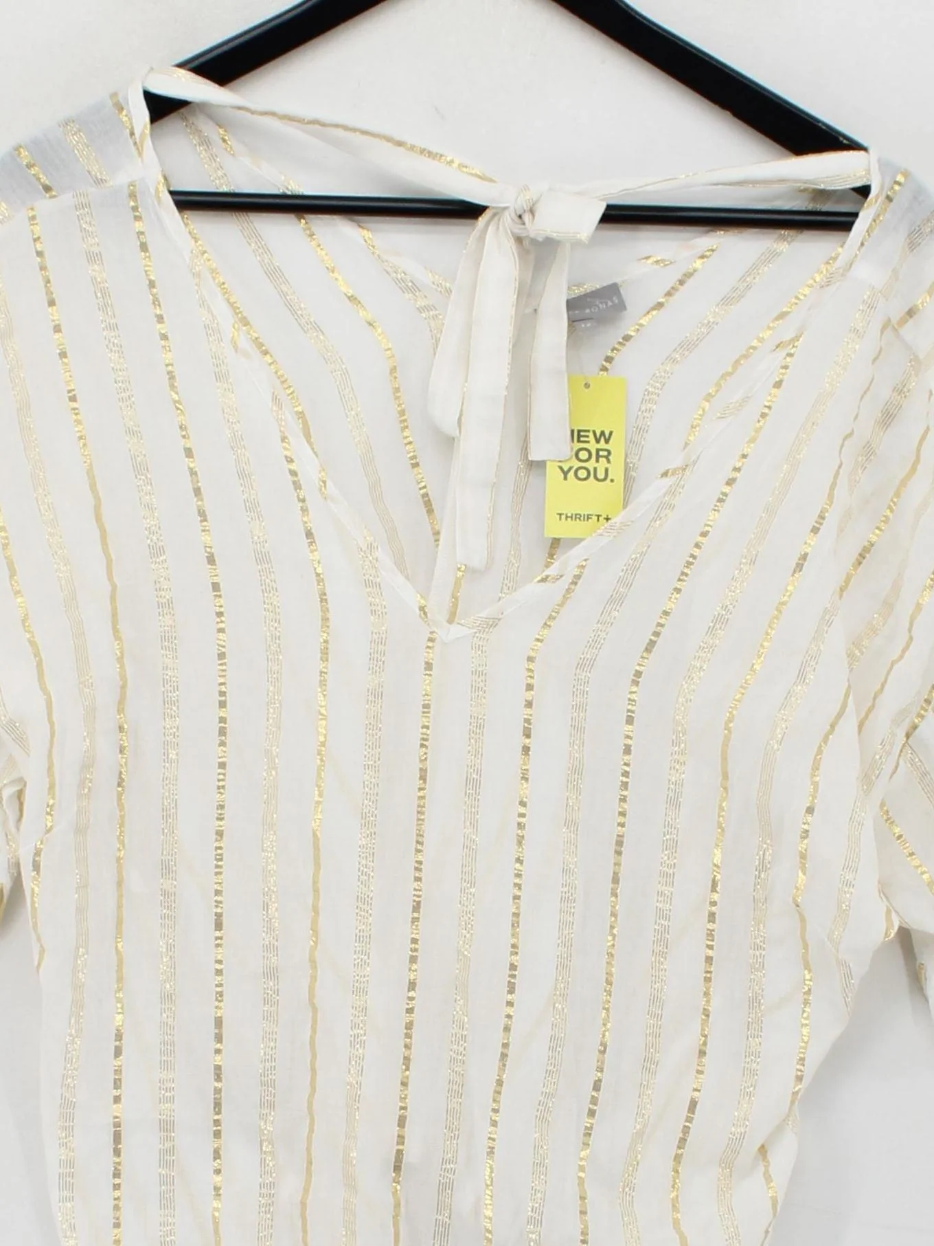 Oliver Bonas Women's Top UK 12 White Cotton with Other Basic - Image 3