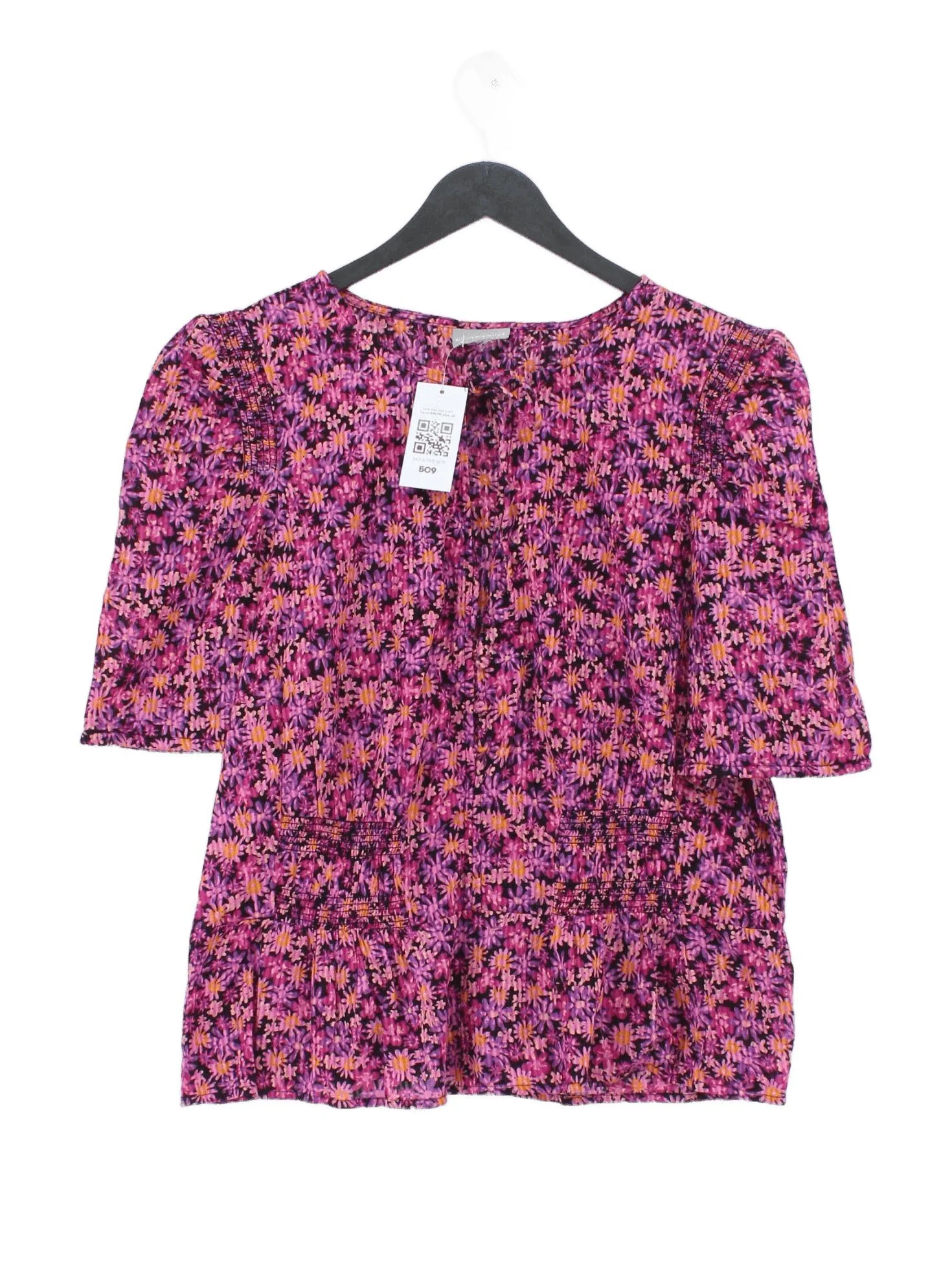 Oliver Bonas Women's Top UK 14 Multi 100% Cotton Basic