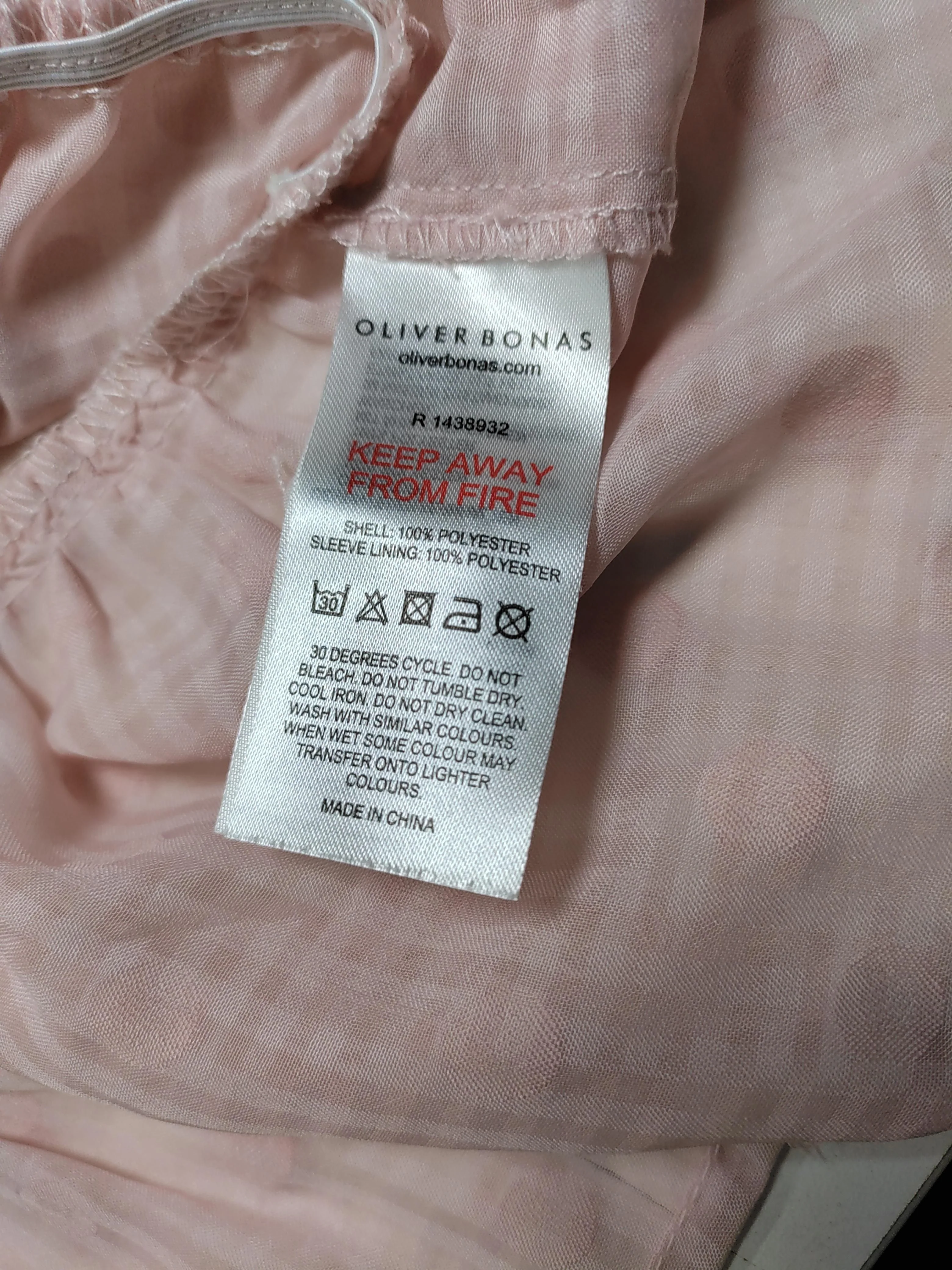 Oliver Bonas Women's Top UK 14 Pink 100% Polyester Basic - Image 6