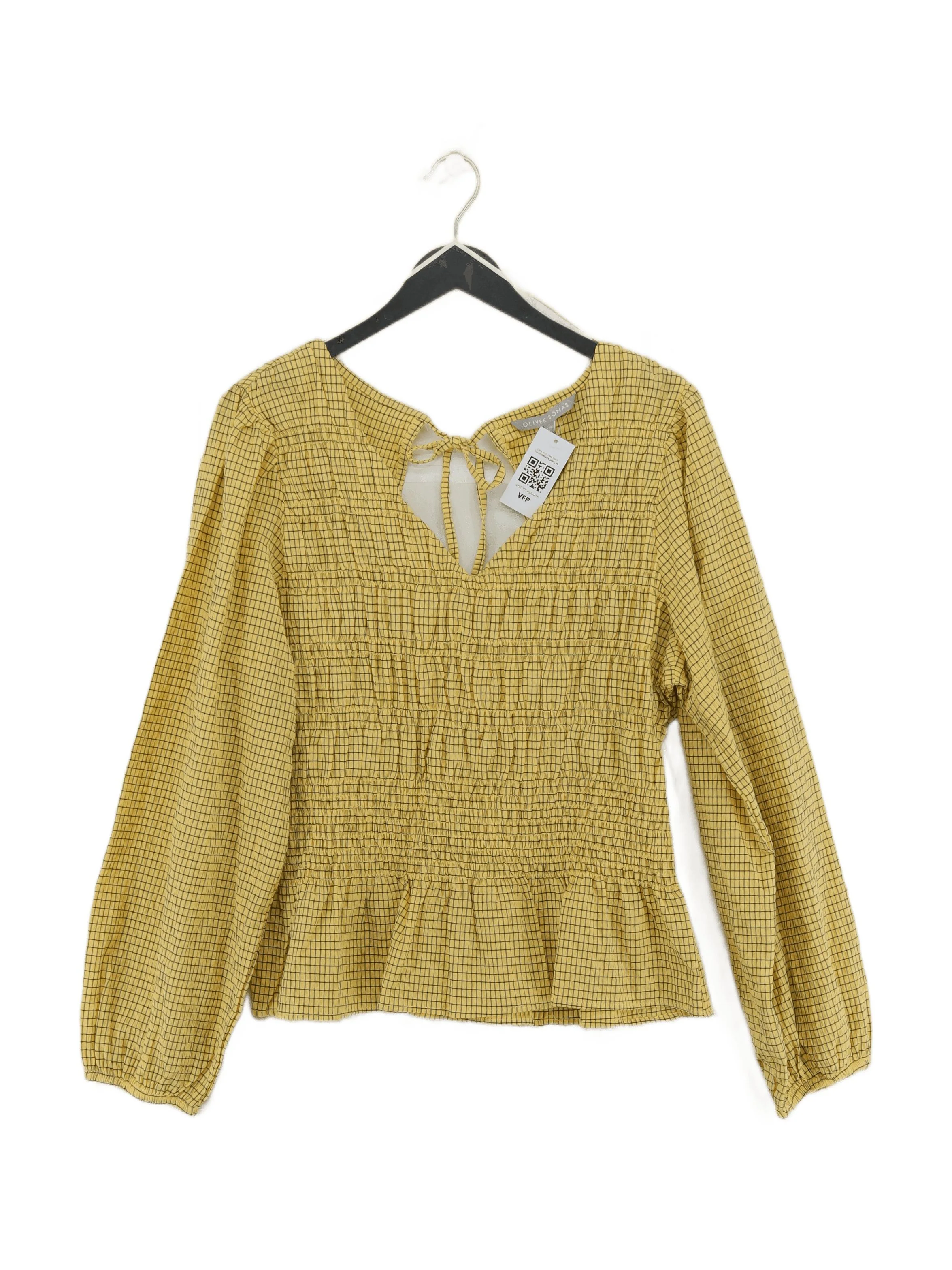 Oliver Bonas Women's Top UK 18 Yellow Cotton New with tags