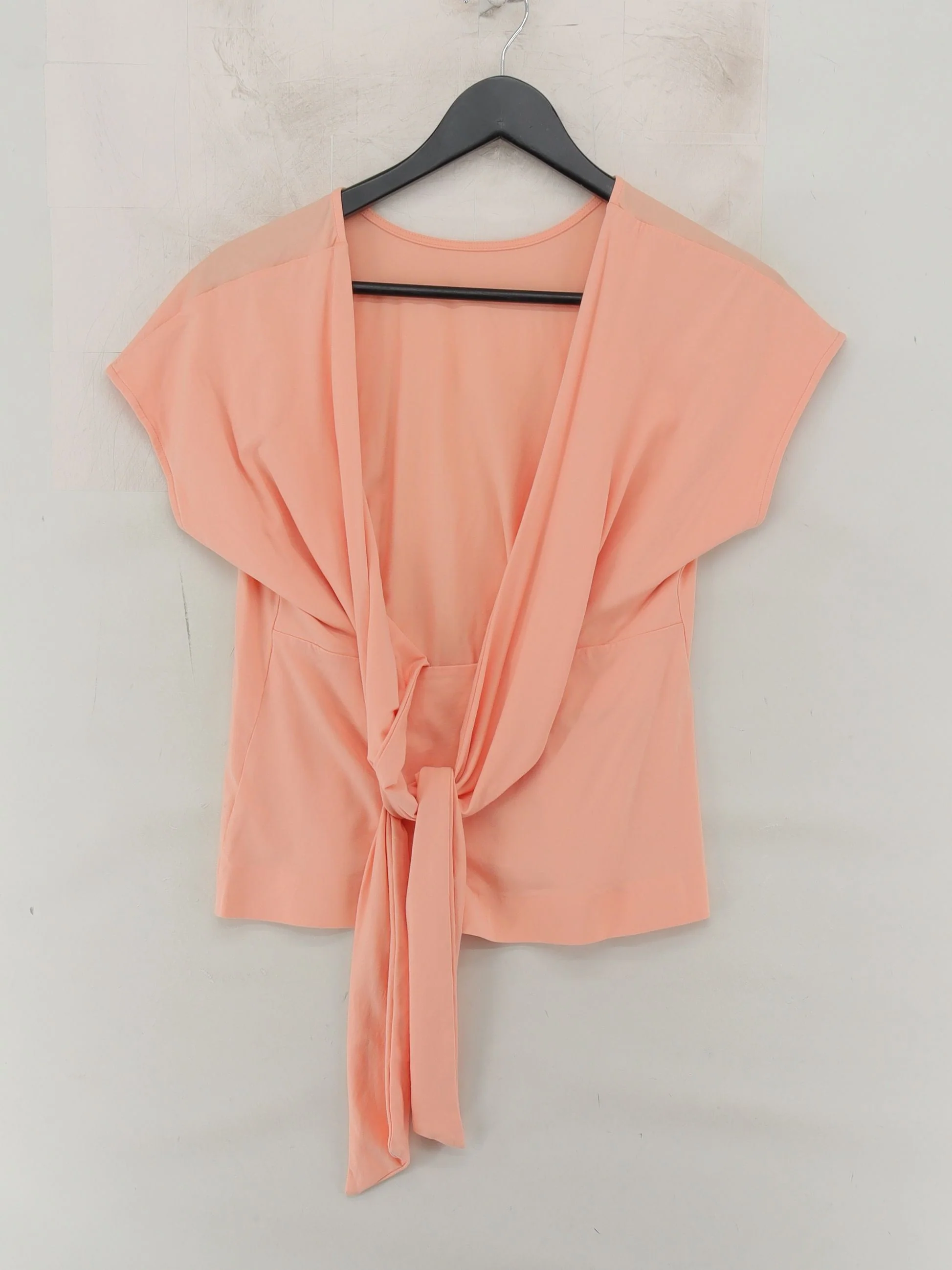 Oliver Bonas Women's Top UK 8 Pink Viscose with Cotton, Elastane Basic - Image 2