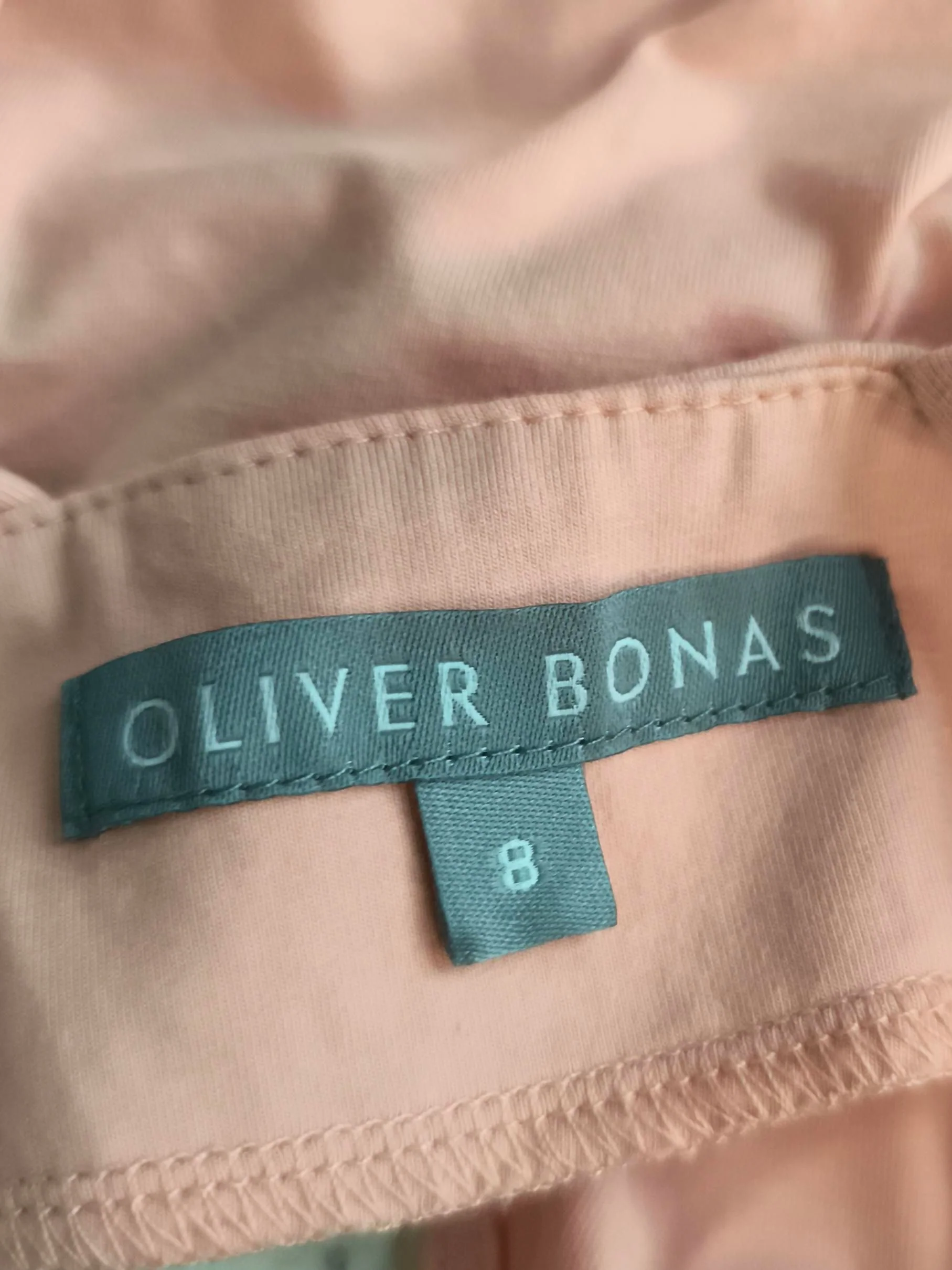 Oliver Bonas Women's Top UK 8 Pink Viscose with Cotton, Elastane Basic - Image 5