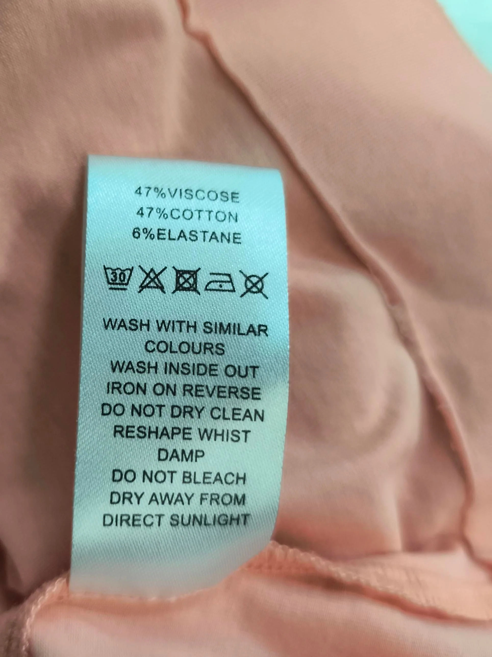 Oliver Bonas Women's Top UK 8 Pink Viscose with Cotton, Elastane Basic - Image 6