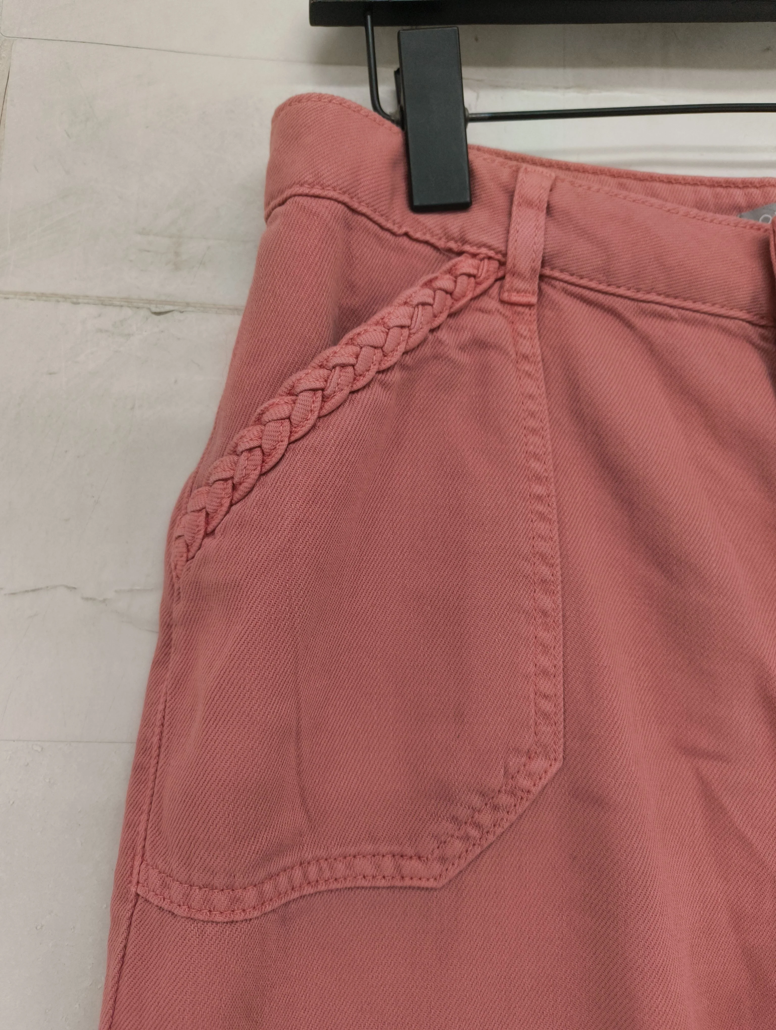 Oliver Bonas Women's Trousers UK 10 Pink 100% Cotton Capri New with tags - Image 4