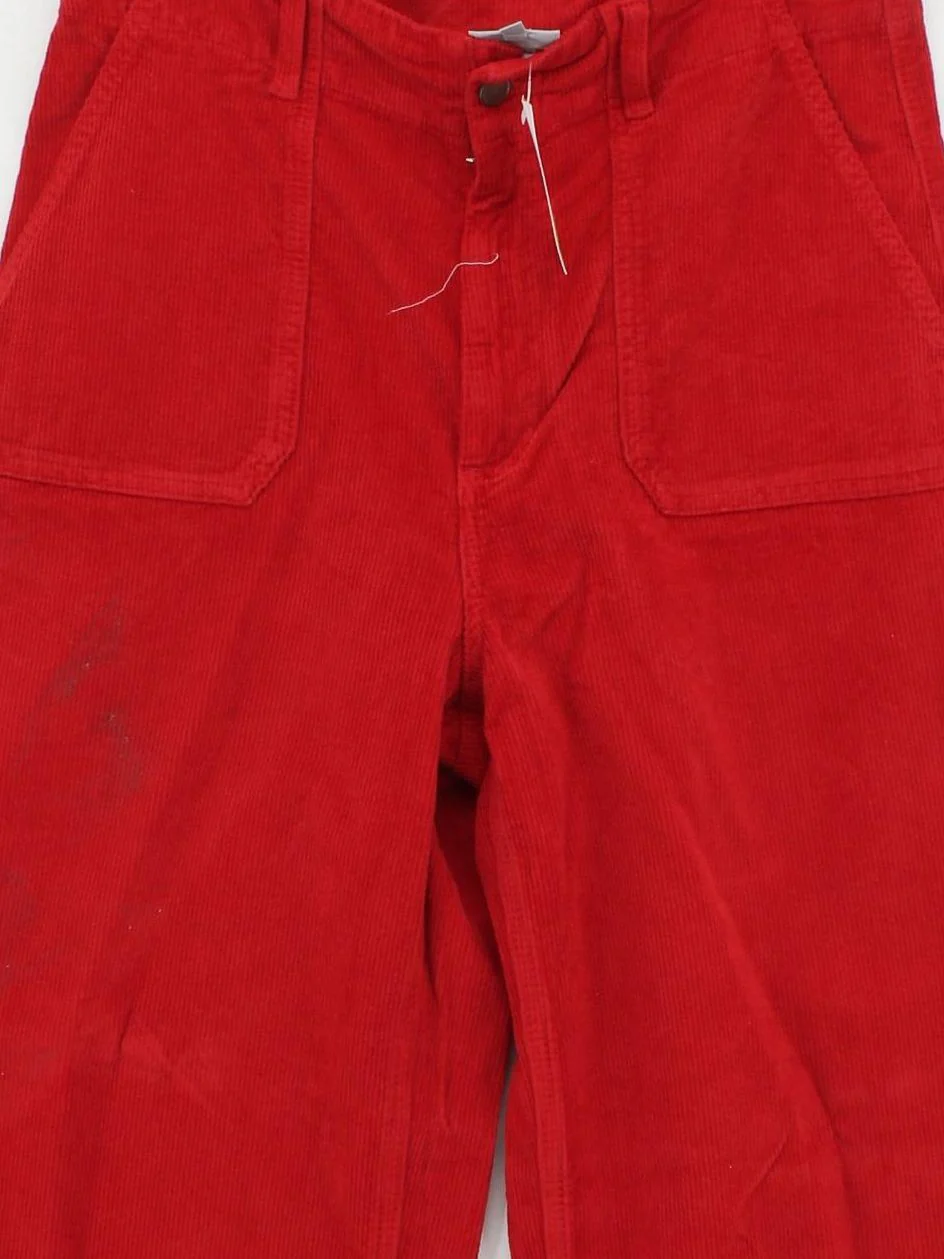 Oliver Bonas Women's Trousers UK 10 Red Cotton with Elastane Wide-Leg Sweatpants - Image 3