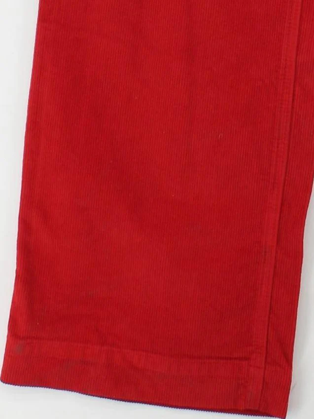 Oliver Bonas Women's Trousers UK 10 Red Cotton with Elastane Wide-Leg Sweatpants - Image 4