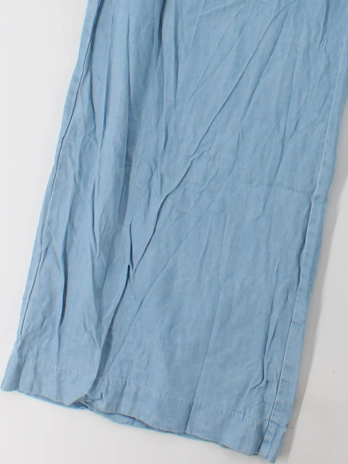 Oliver Bonas Women's Trousers UK 14 Blue 100% Lyocell Modal Wide-Leg Chino - Image 4