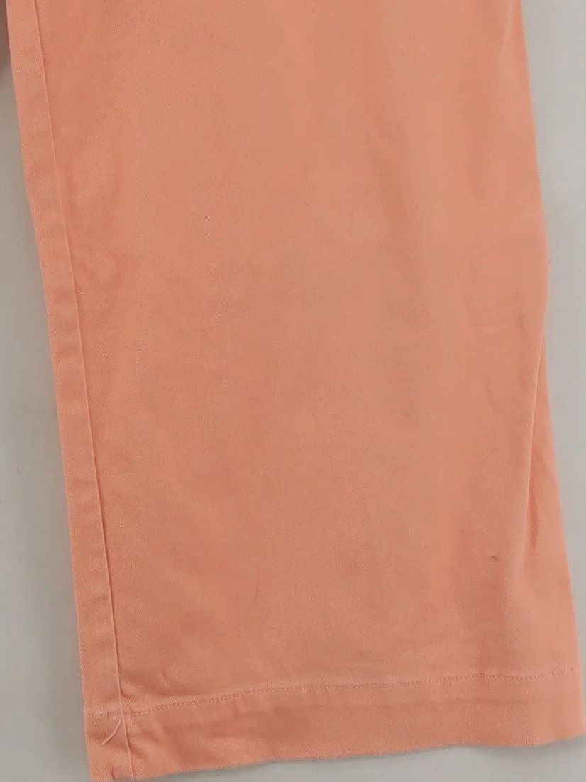 Oliver Bonas Women's Trousers UK 14 Pink Cotton with Elastane Wide-Leg Cropped - Image 4