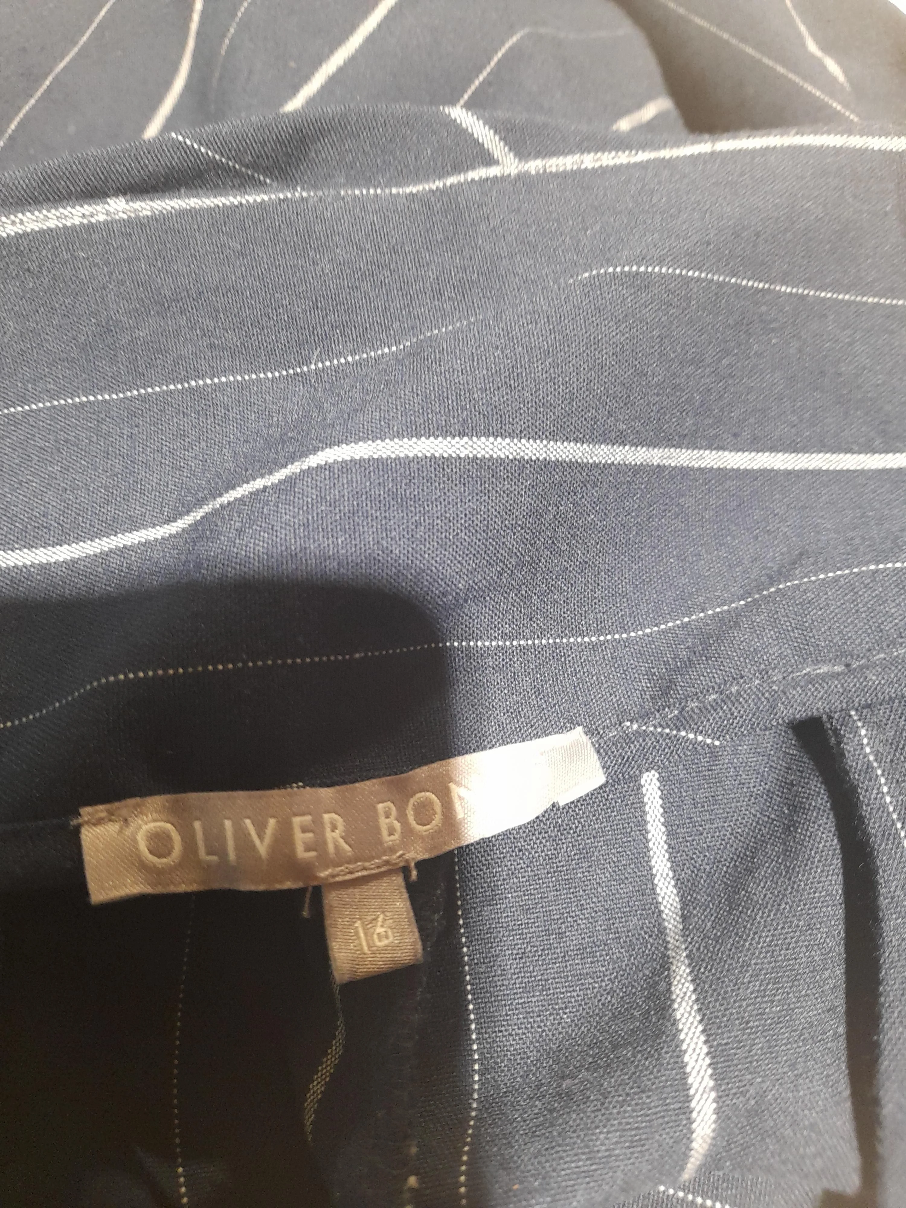 Oliver Bonas Women's Trousers UK 16 Blue Polyester - Image 6