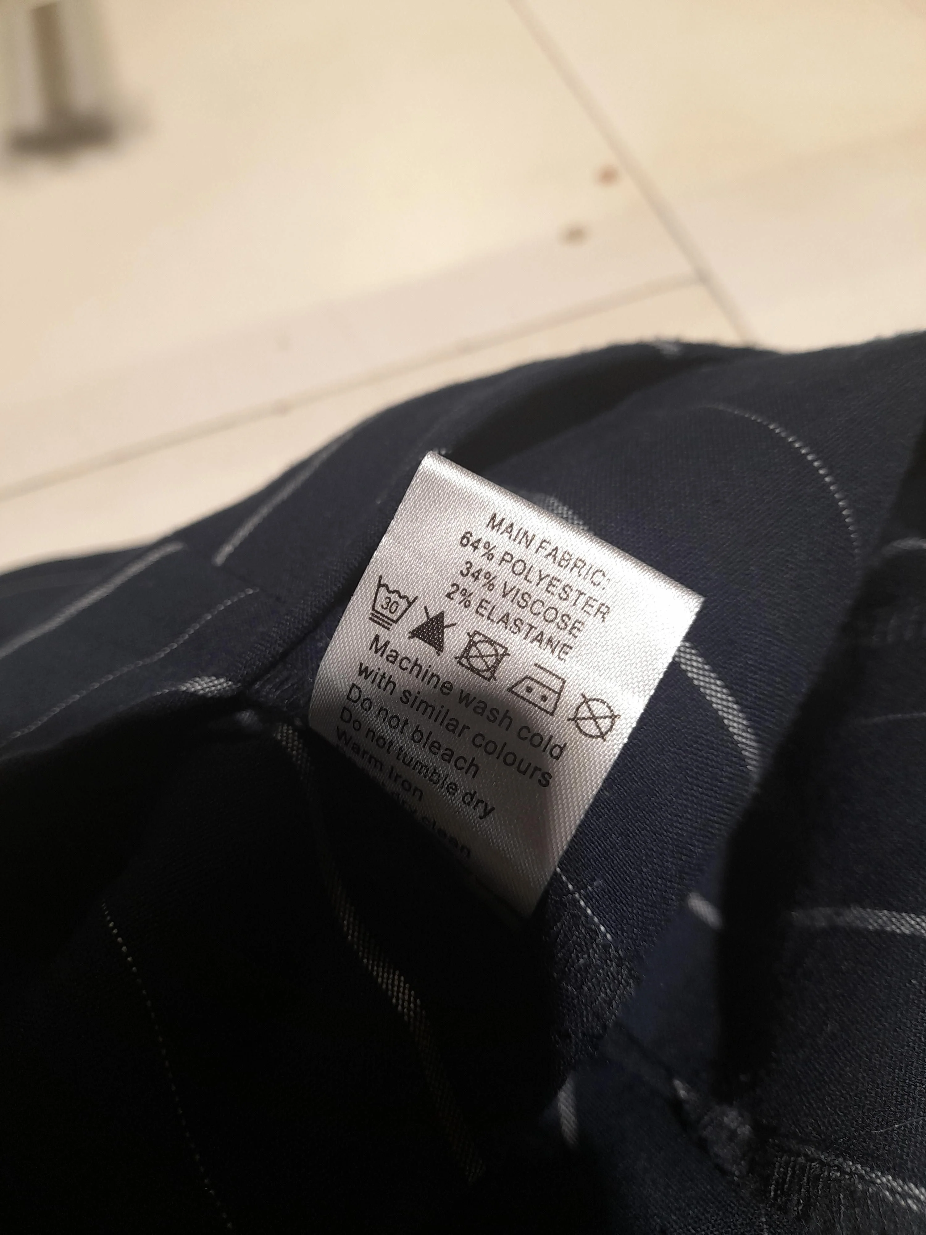 Oliver Bonas Women's Trousers UK 16 Blue Polyester - Image 7