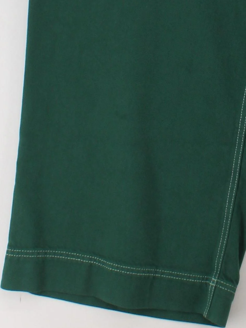 Oliver Bonas Women's Trousers UK 16 Green Cotton with Lyocell Modal Capri - Image 4