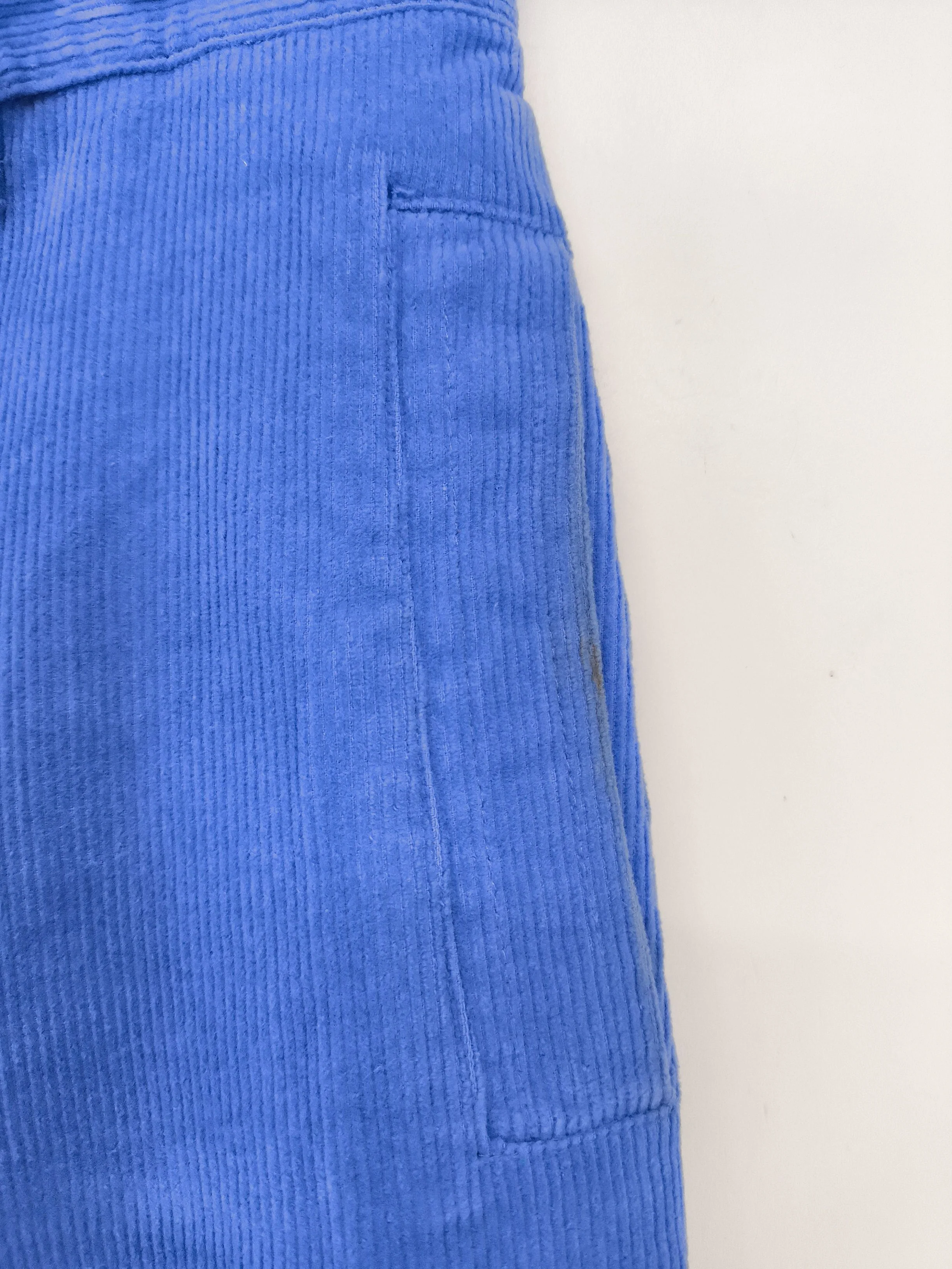 Oliver Bonas Women's Trousers UK 18 Blue Cotton with Elastane Wide-Leg Chino - Image 5