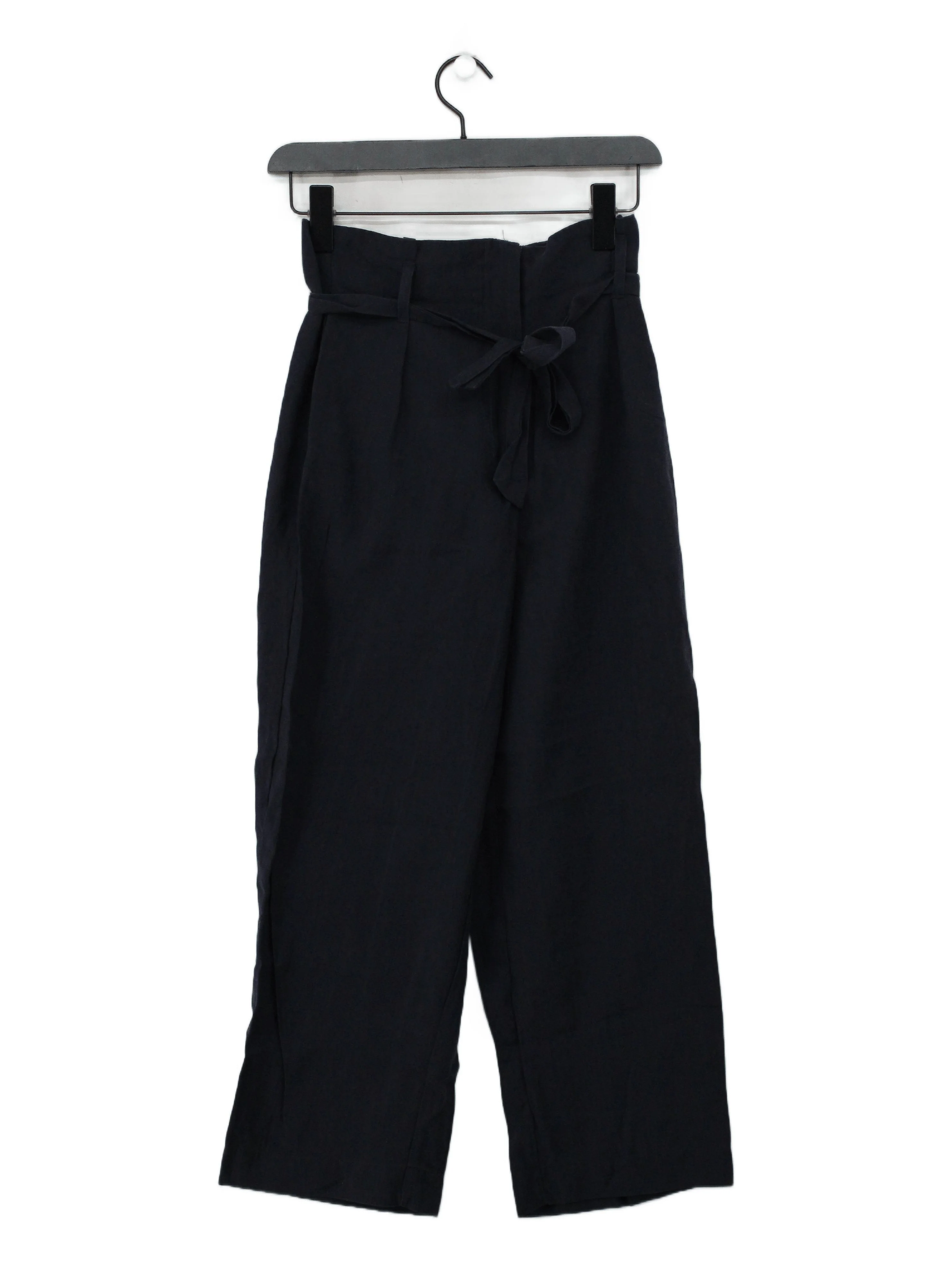 Oliver Bonas Women's Trousers UK 6 Blue Lyocell Modal with Polyester Cropped