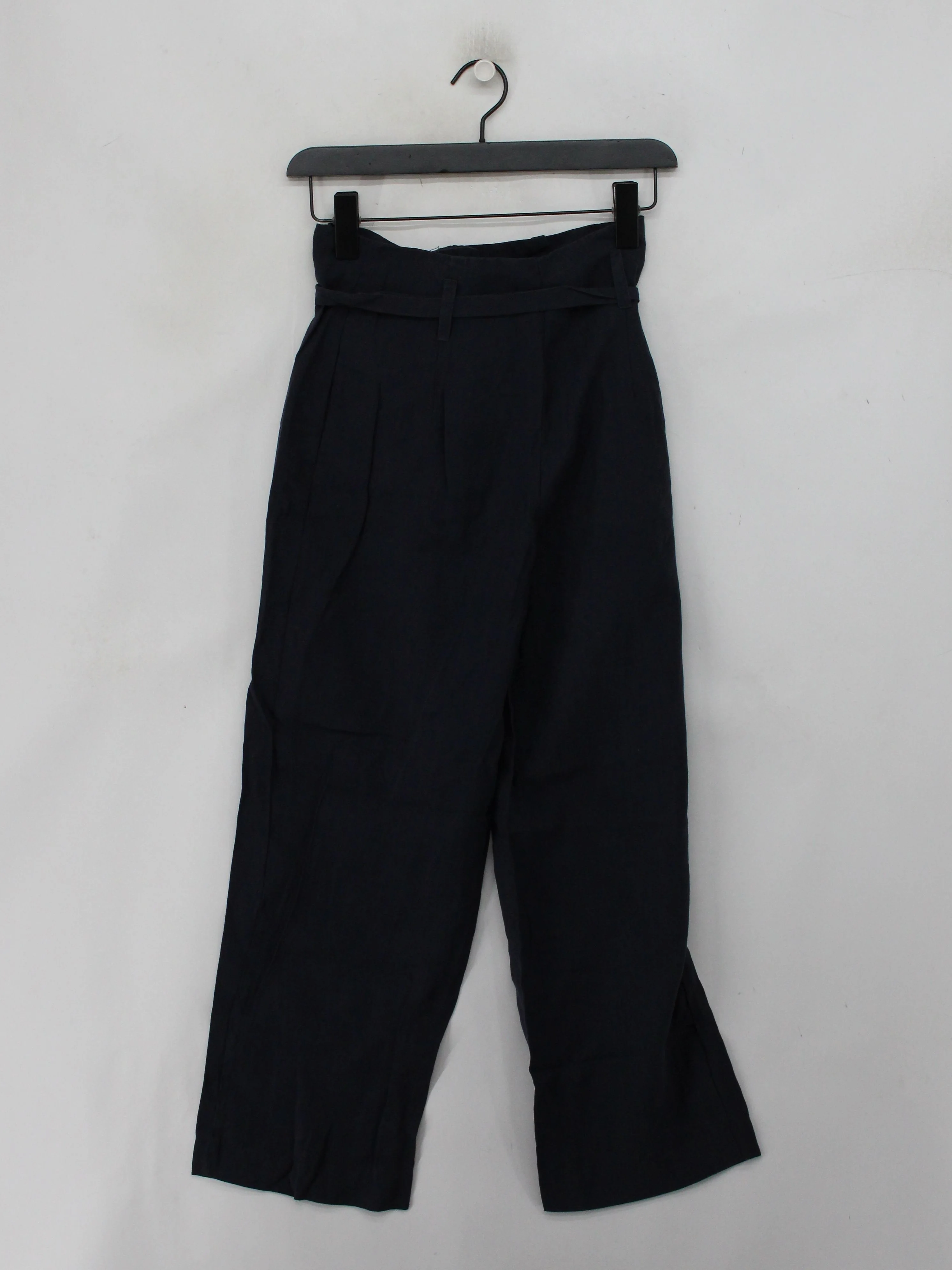 Oliver Bonas Women's Trousers UK 6 Blue Lyocell Modal with Polyester Cropped - Image 2