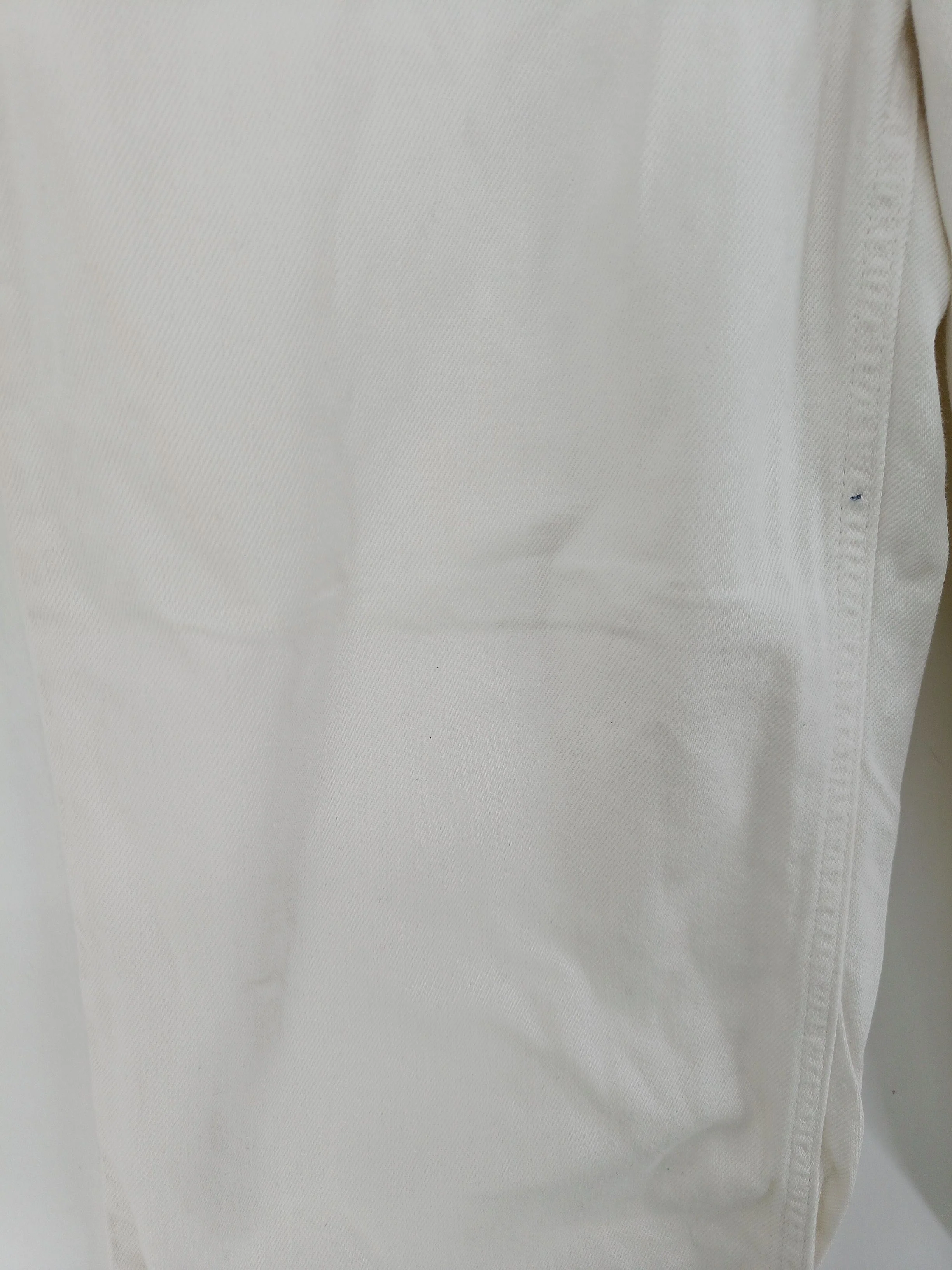Oliver Bonas Women's Trousers UK 6 Cream 100% Cotton Wide-Leg Cropped - Image 5