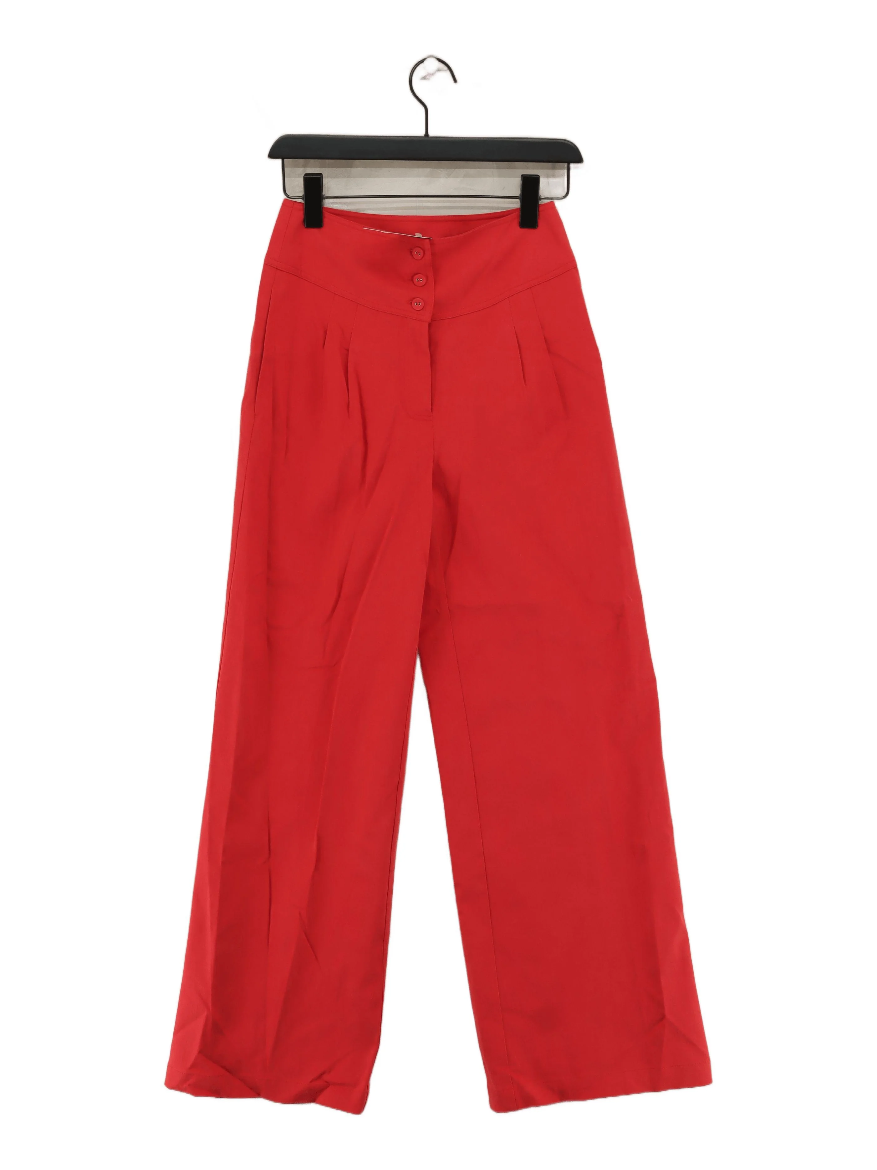Oliver Bonas Women's Trousers UK 6 Red Lyocell Modal with Cotton, Elastane Chino