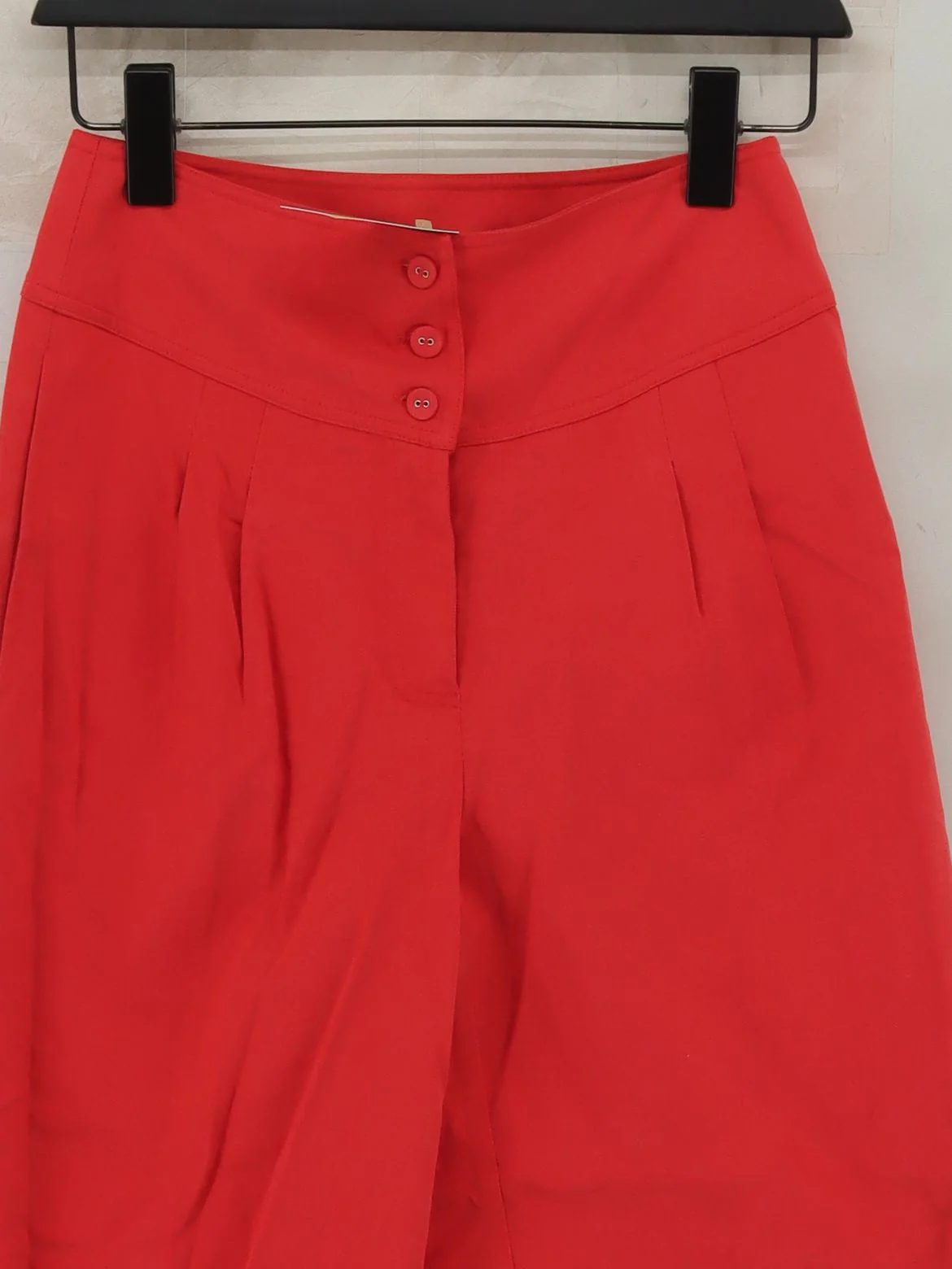 Oliver Bonas Women's Trousers UK 6 Red Lyocell Modal with Cotton, Elastane Chino - Image 3