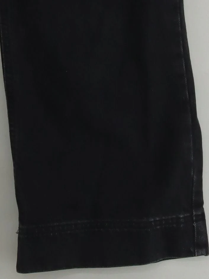 Oliver Bonas Women's Trousers UK 8 Black 100% Cotton Wide-Leg Cropped - Image 4