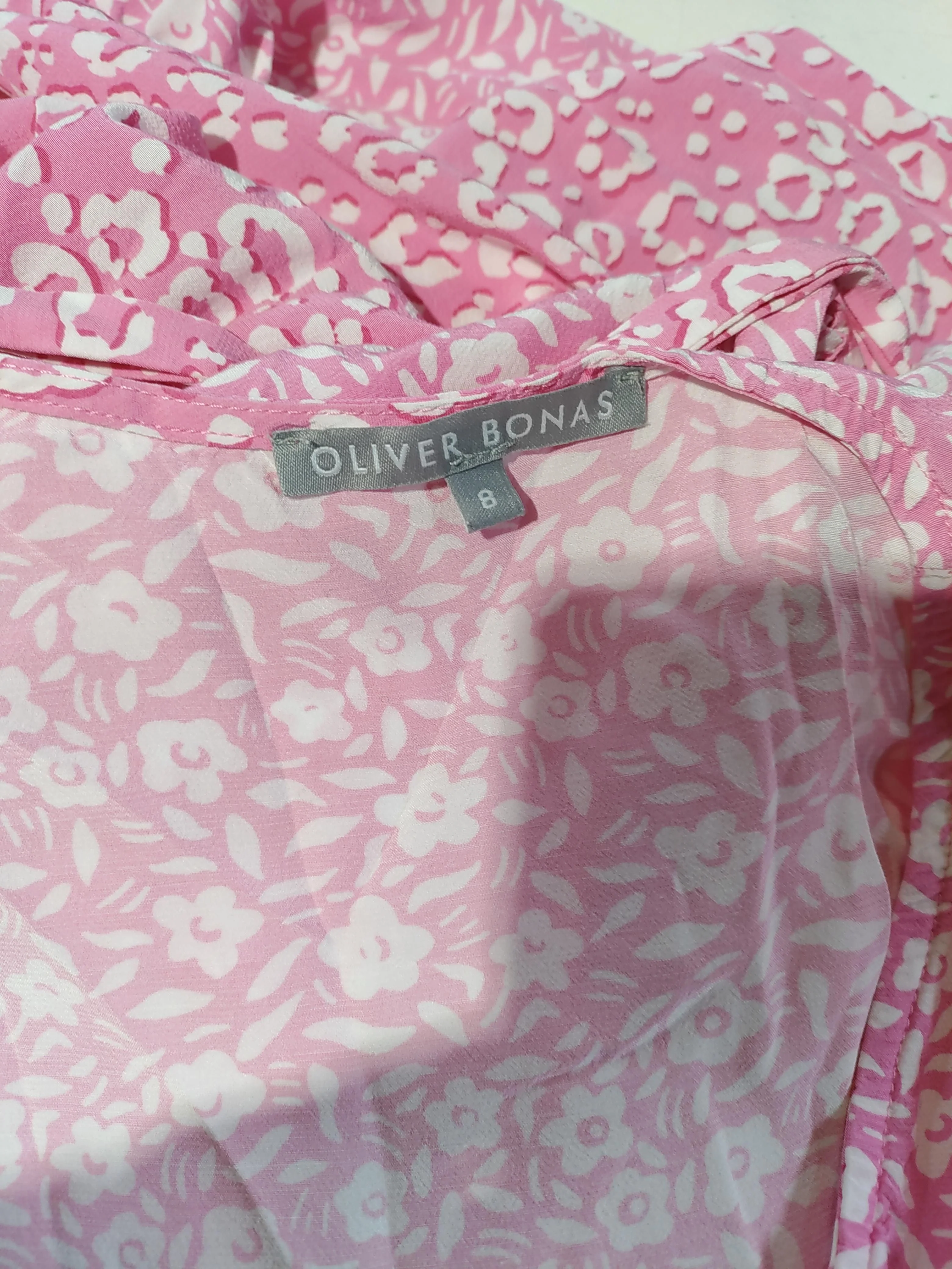 Oliver Bonas Wrap Maxi Dress UK8 in Pink - Image 5