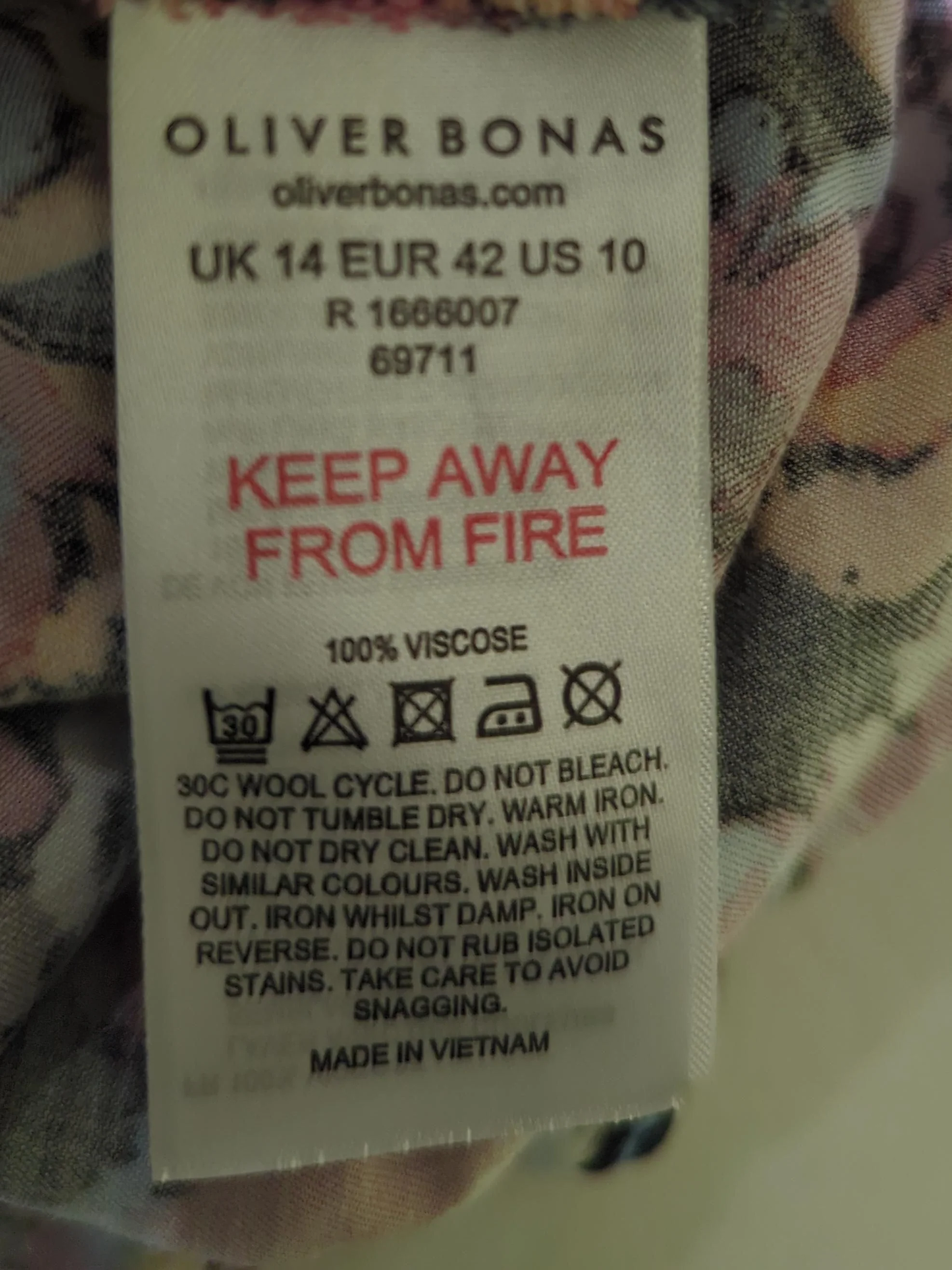 Oliver Bonas Wrap Midi Dress UK14 in Multi - Image 6