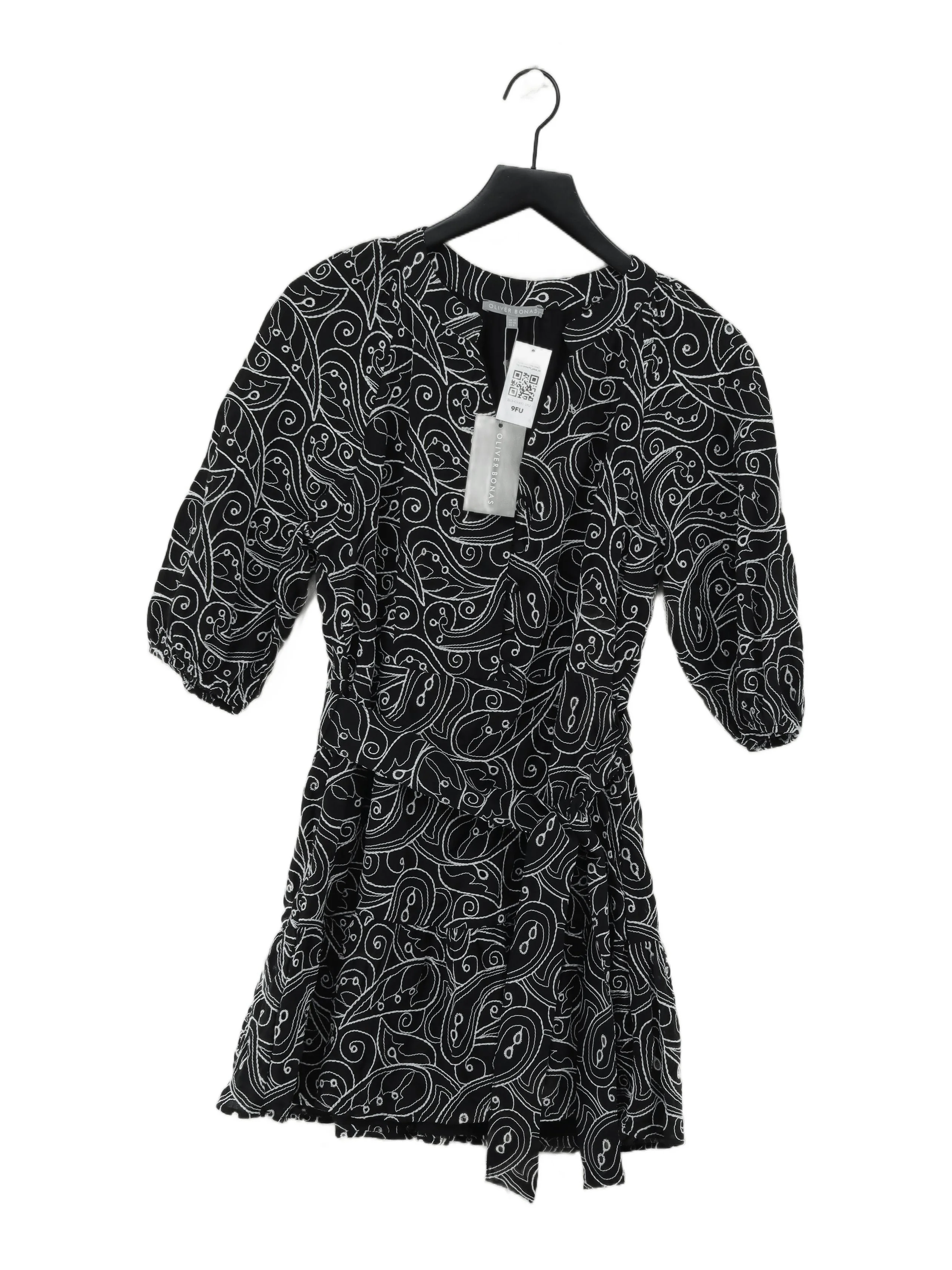 Oliver Bonas Wrap Mini Dress UK12 in Black