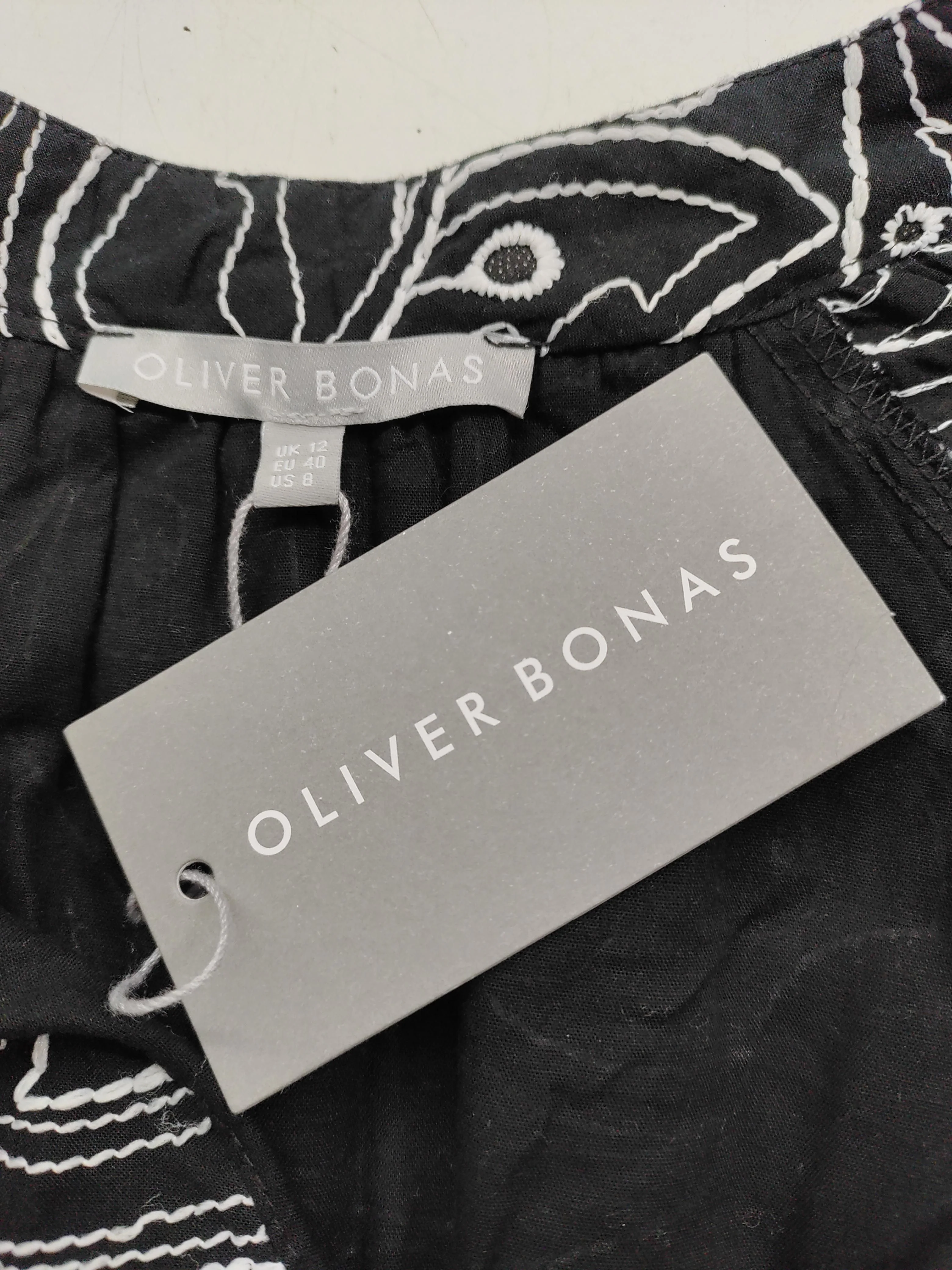 Oliver Bonas Wrap Mini Dress UK12 in Black - Image 5