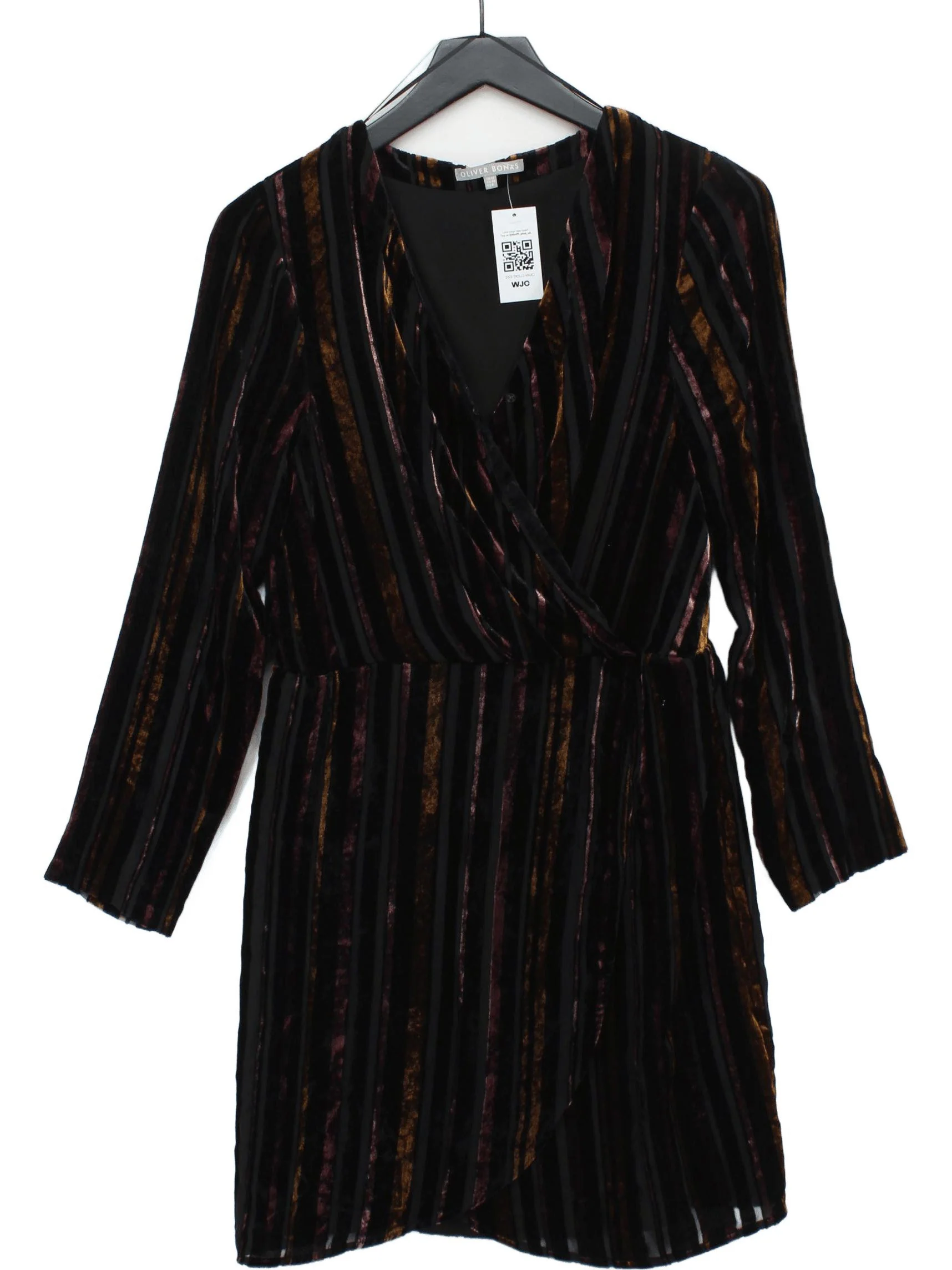 Oliver Bonas Wrap Mini Dress UK12 in Black