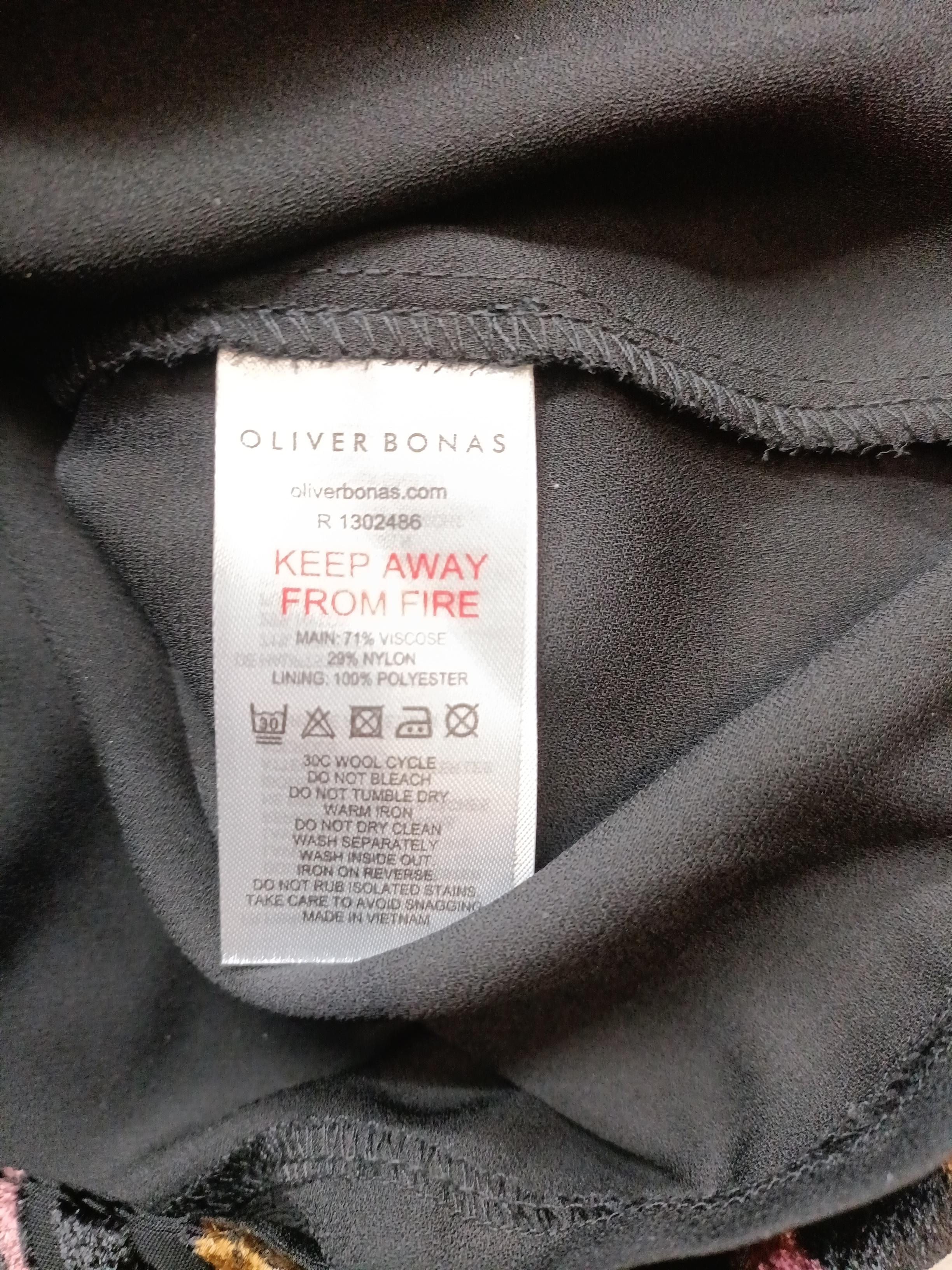 Oliver Bonas Wrap Mini Dress UK12 in Black - Image 6
