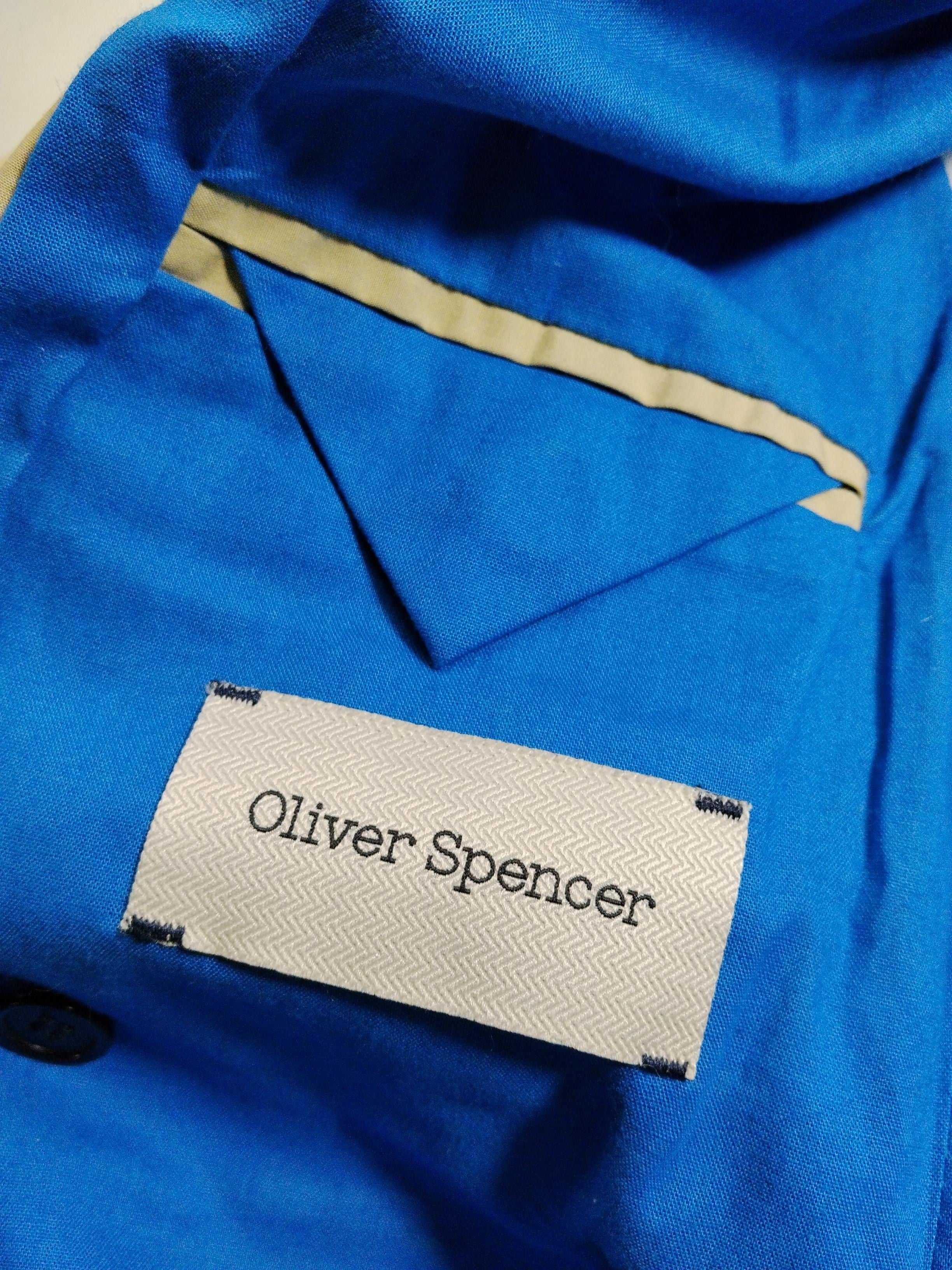 Oliver Spencer Men's Coat Chest: 44 in Tan Cotton with Viscose Trench Coat - Image 5