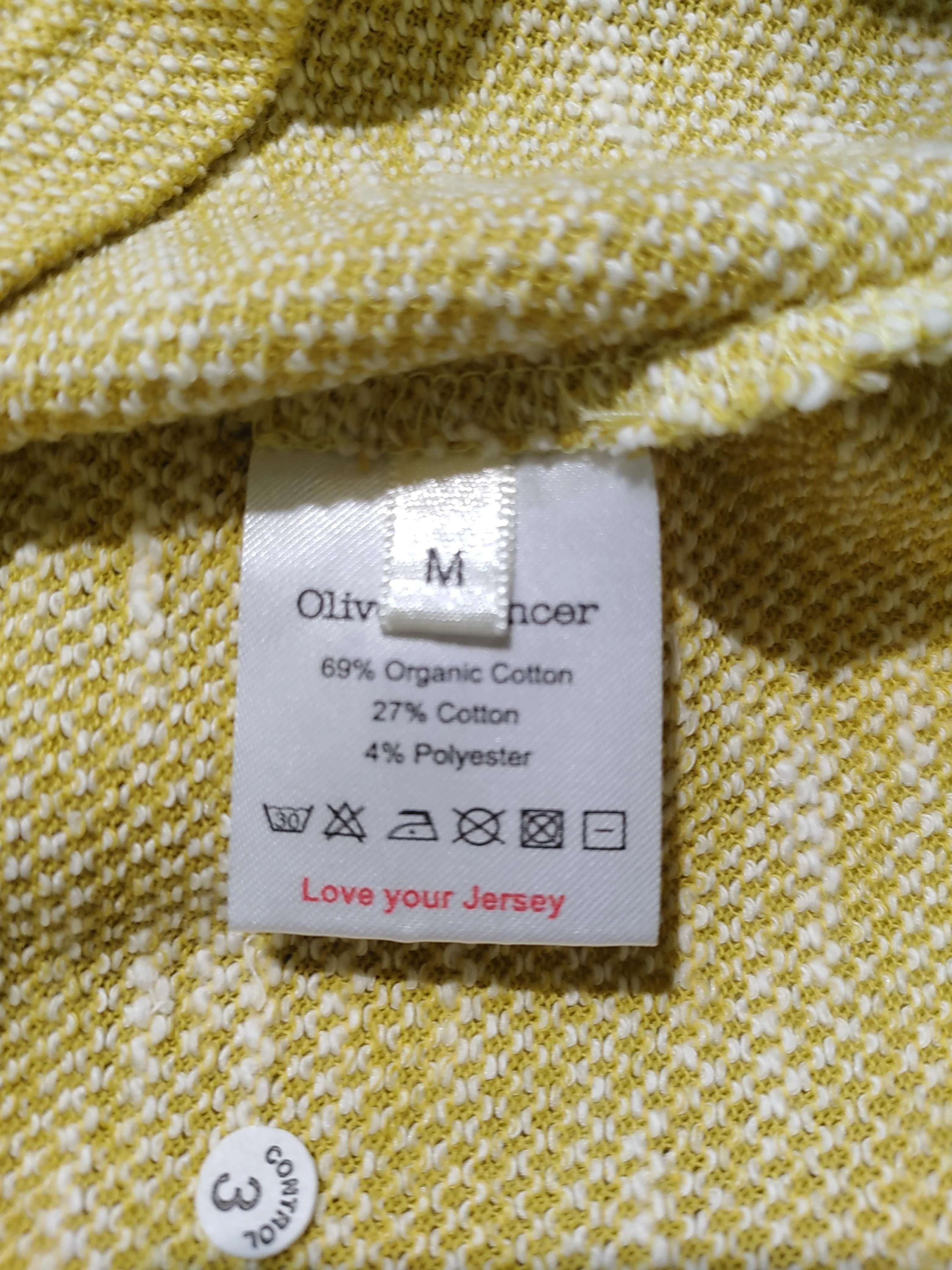 Oliver Spencer Men's T-Shirt M Yellow Cotton with Polyester Basic - Image 6