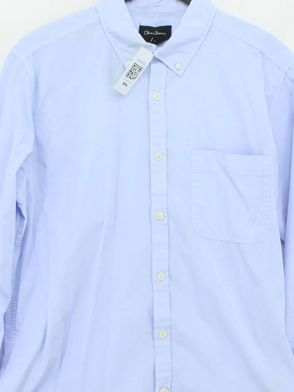 Oliver Sweeney Men's Shirt M Blue 100% Cotton Basic - Image 3