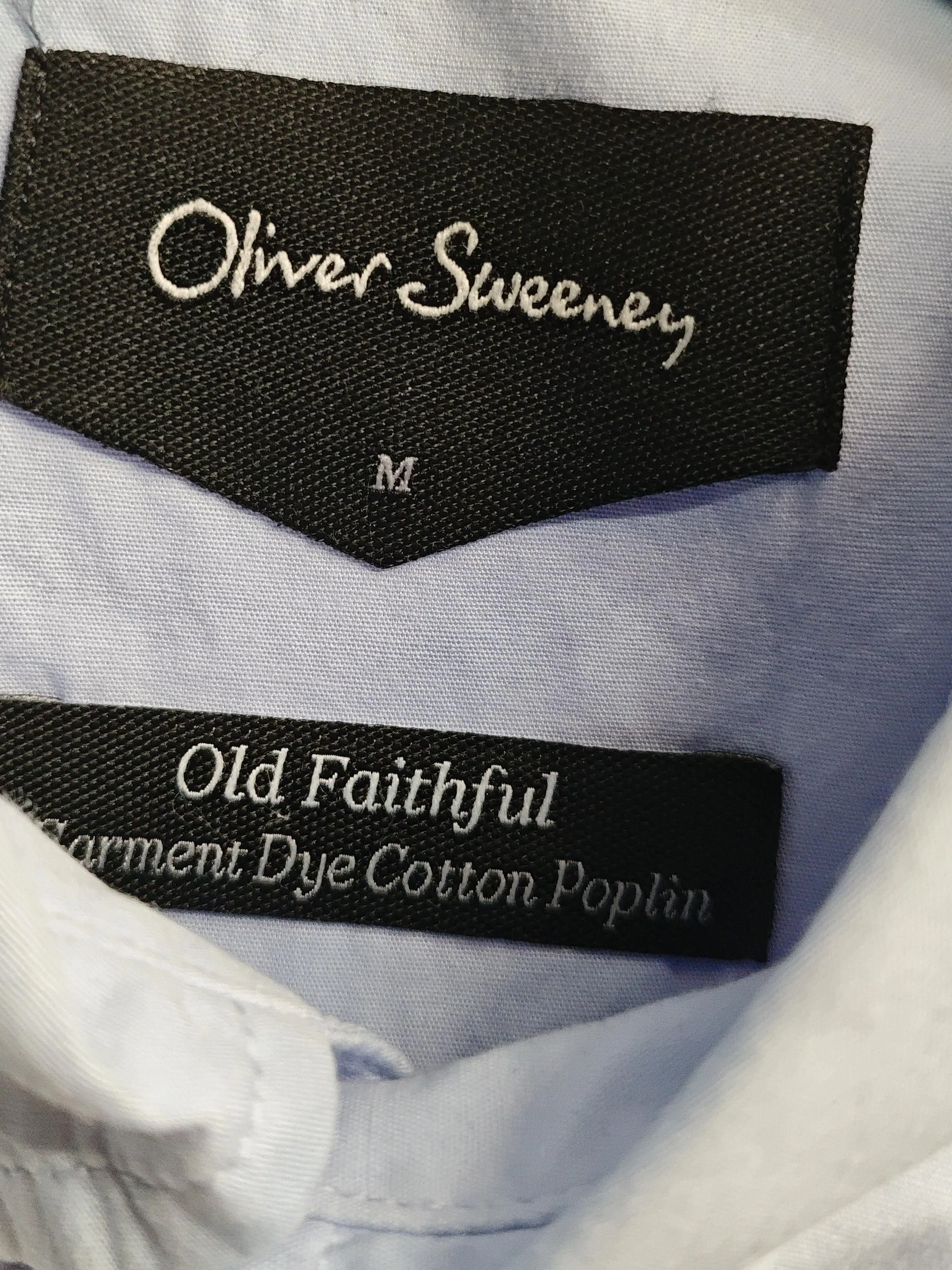 Oliver Sweeney Men's Shirt M Blue 100% Cotton Basic - Image 5