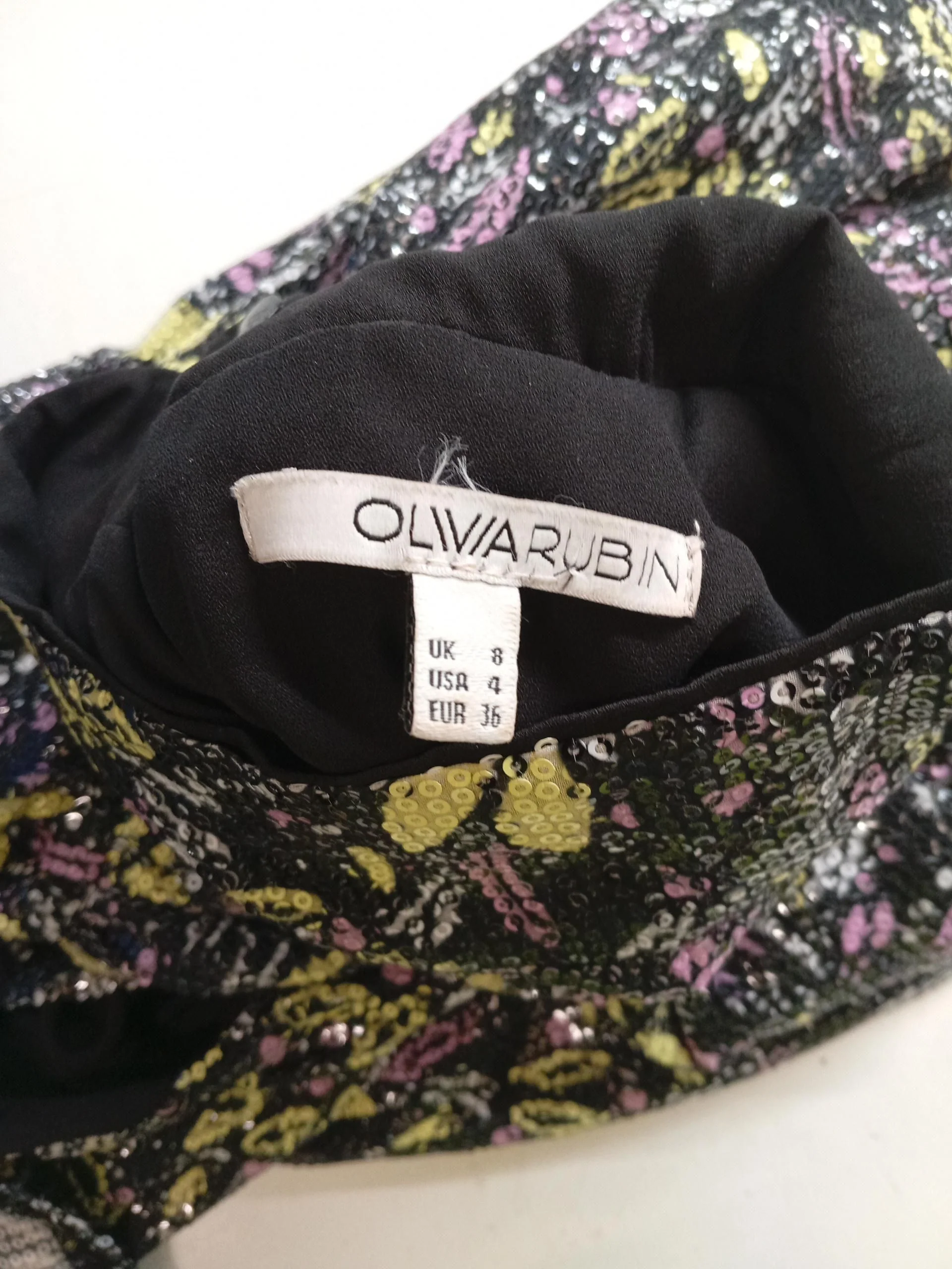 Olivia Rubin Shirt Mini Dress UK8 in Black - Image 5