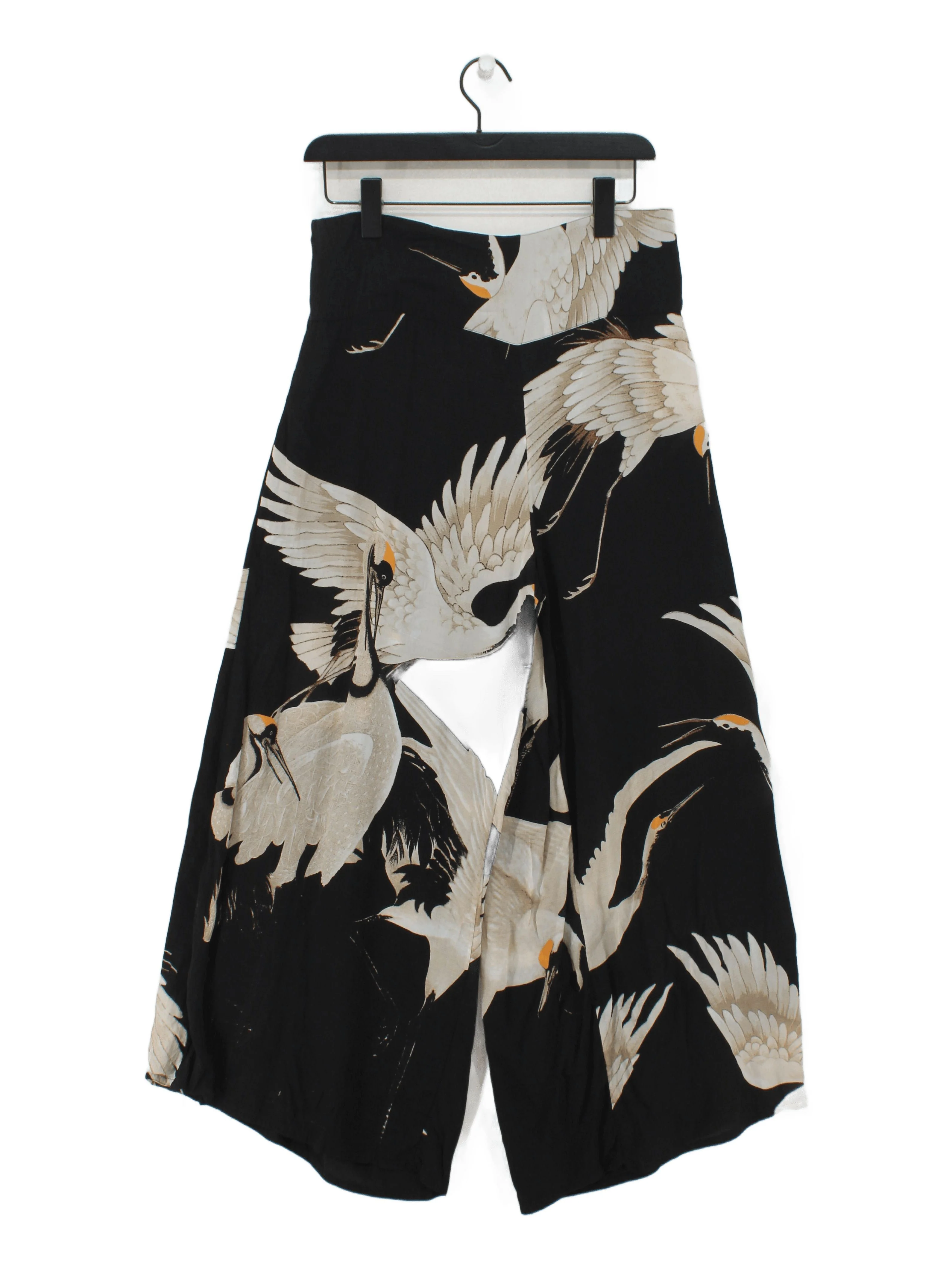 One Hundred Stars Women's Trousers M Black Viscose with Other Chino