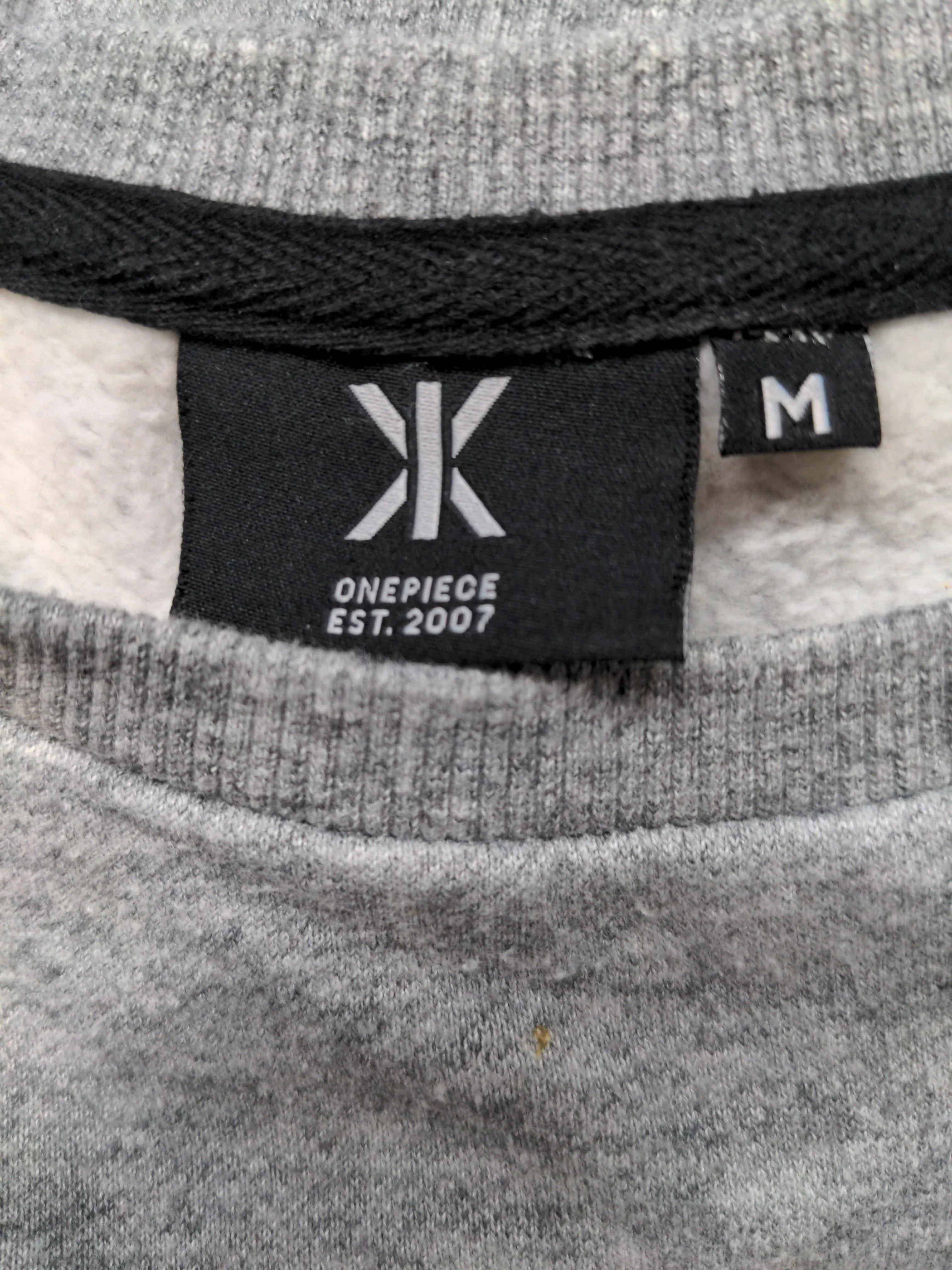 One Piece Men's Hoodie M Grey Cotton with Polyester Pullover - Image 6
