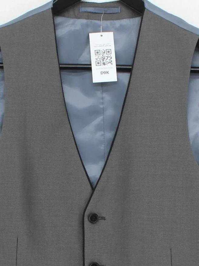 OneSix5ive Men's Coat S Grey 100% Polyester Overcoat - Image 3