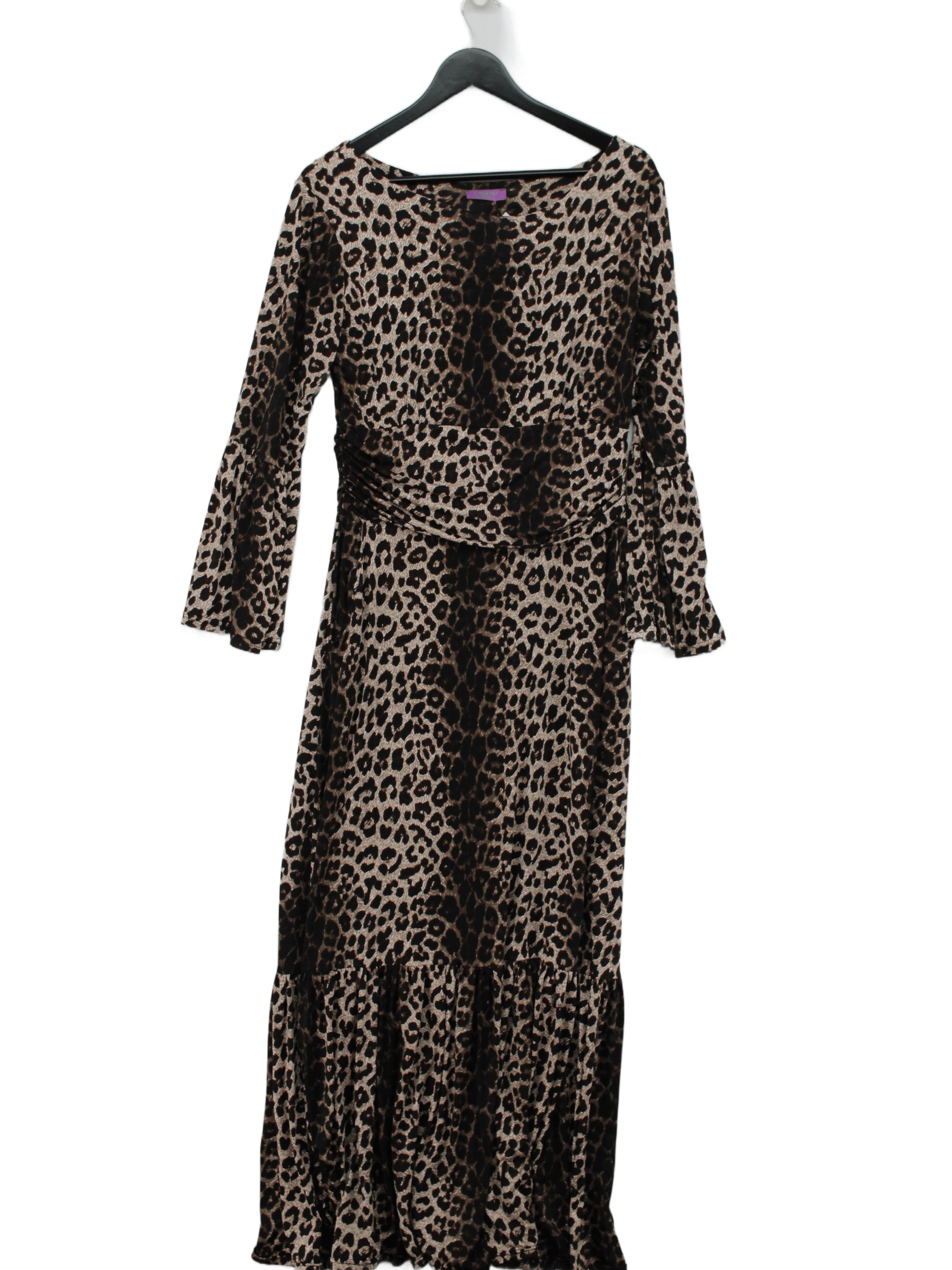 Onjenu Jumper Midi Dress UK14 in Brown