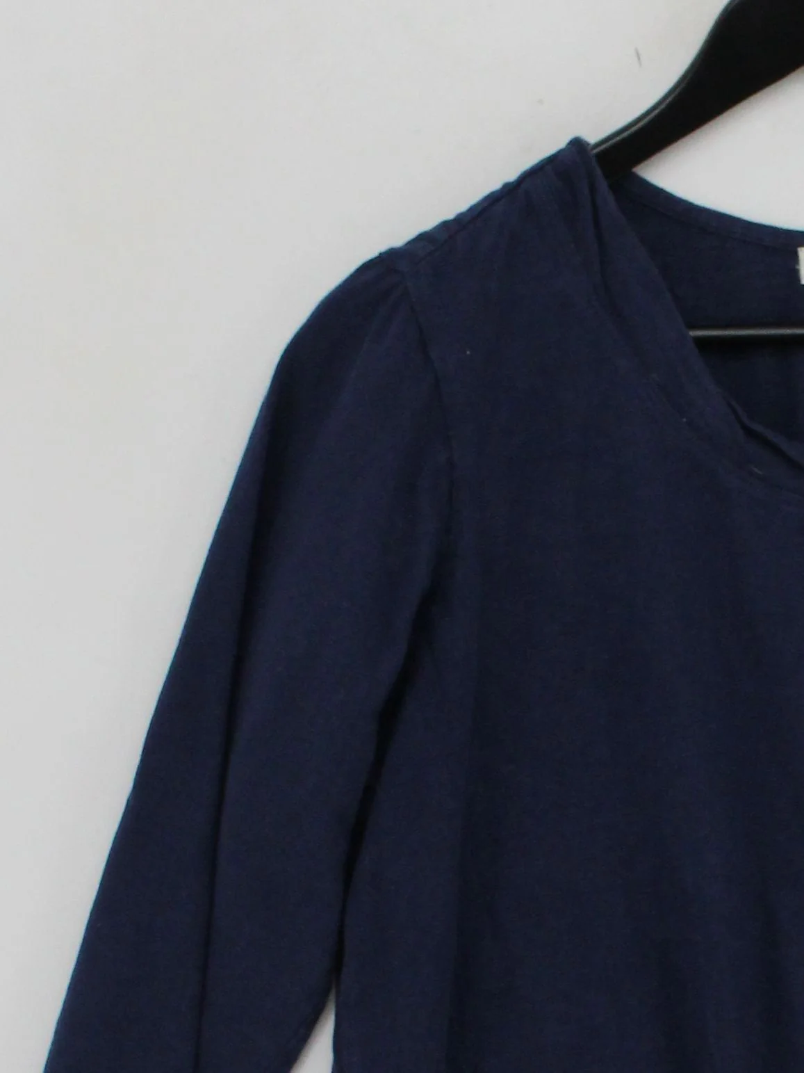 Orientique Women's Top L Blue Rayon with Cotton 3/4 Sleeve Round Neck Tunic - Image 4