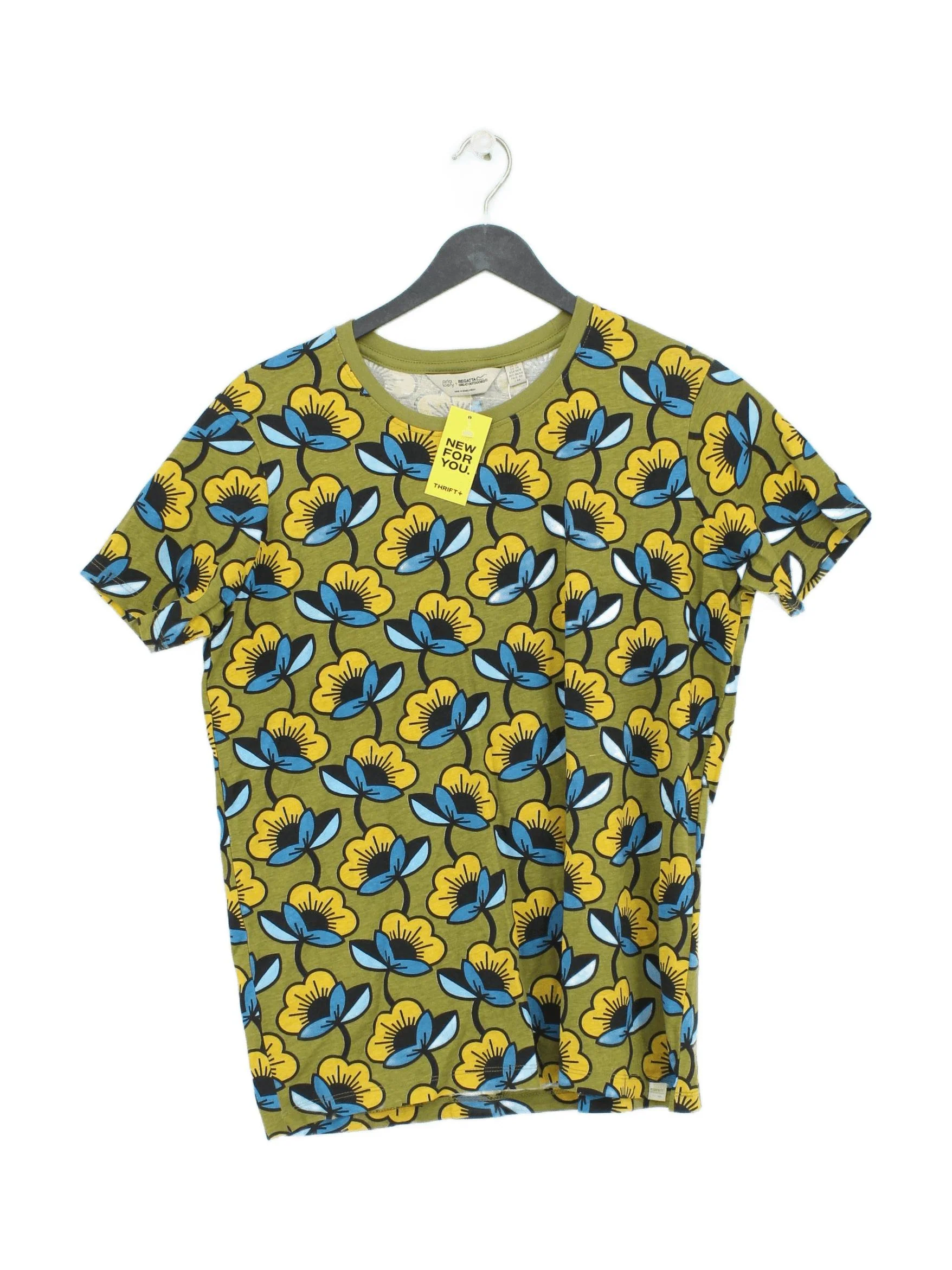 Orla Kiely Men's T-Shirt M Green Floral 100% Cotton Basic