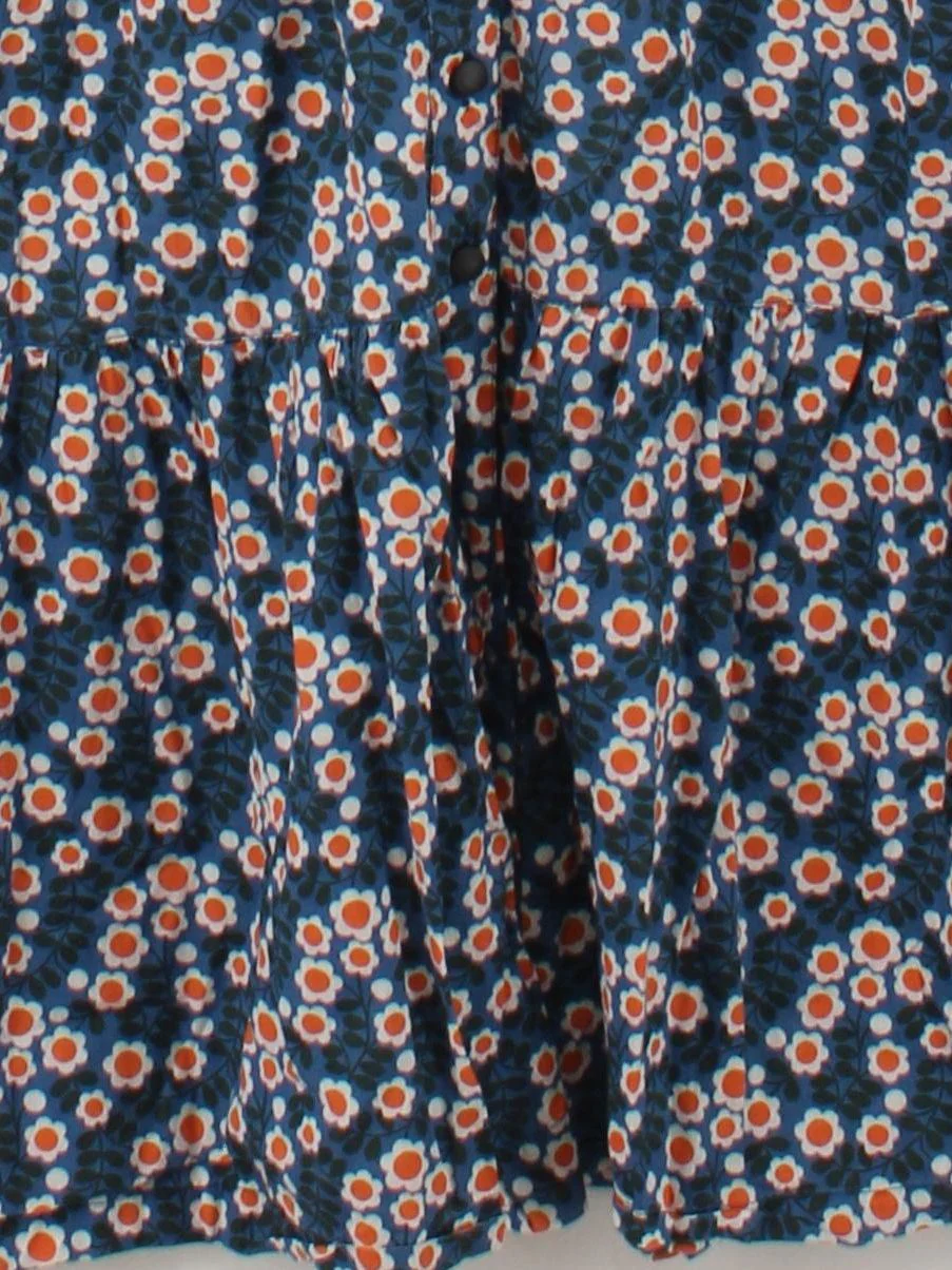 Orla Kiely Shirt Midi Dress UK10 in Blue - Image 4