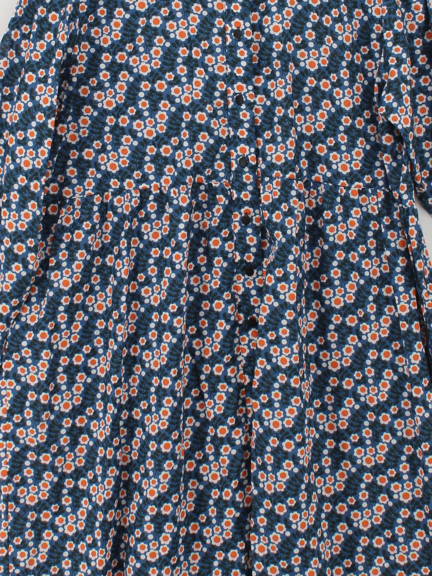 Orla Kiely Shirt Midi Dress UK20 in Blue - Image 3