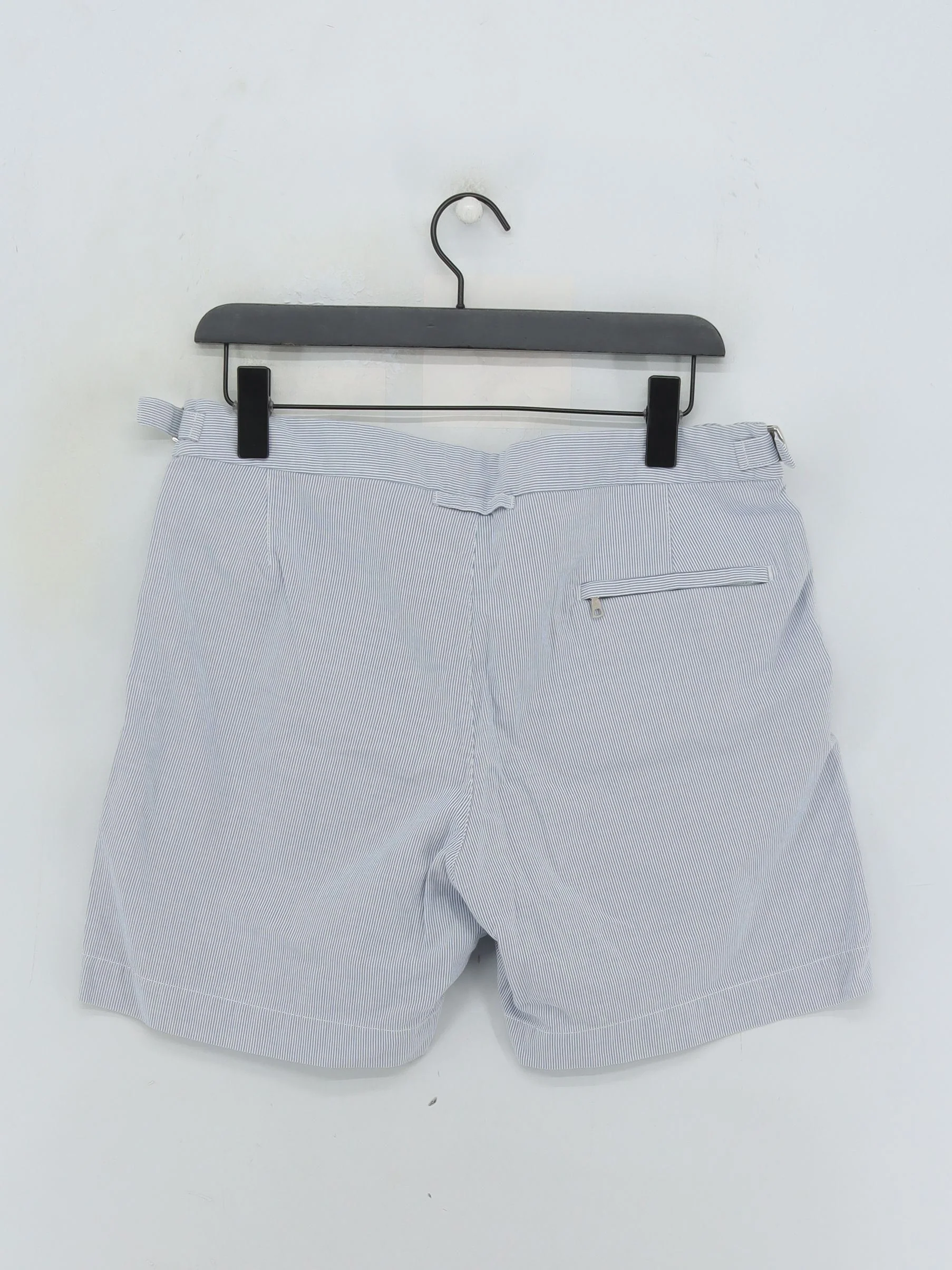 Orlebar Brown Men's Shorts W 34 in Blue Striped 100% Cotton Chino - Image 2