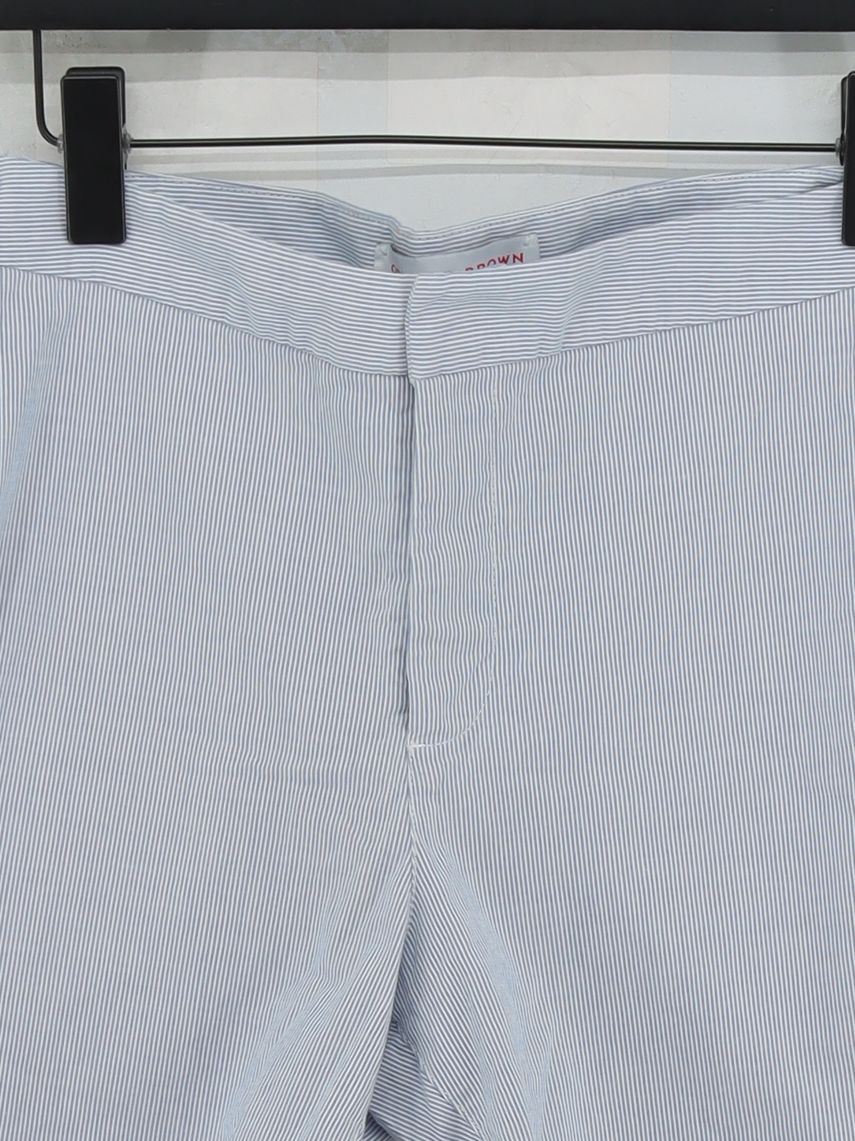 Orlebar Brown Men's Shorts W 34 in Blue Striped 100% Cotton Chino - Image 3